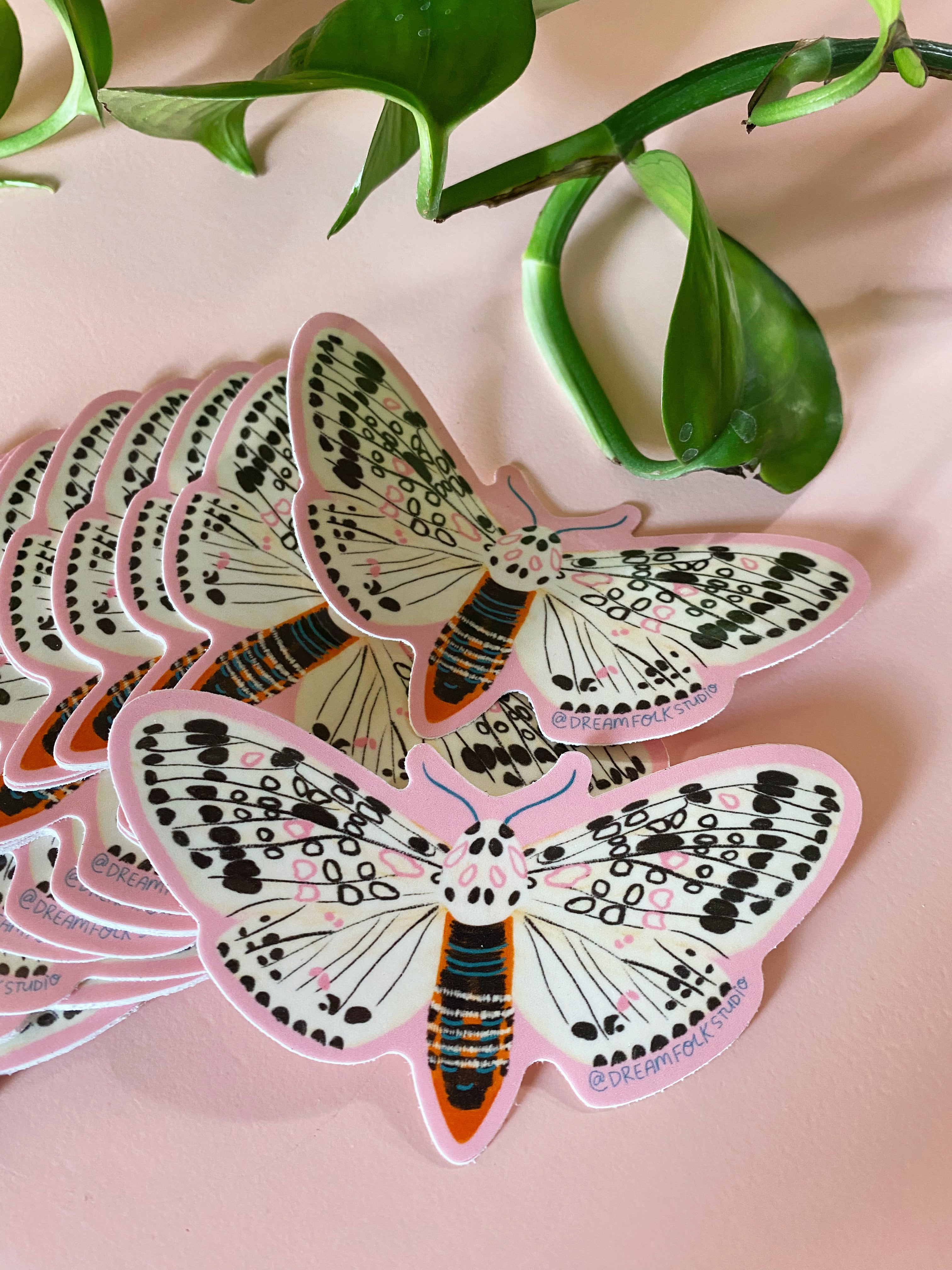 Leopard Moth Sticker