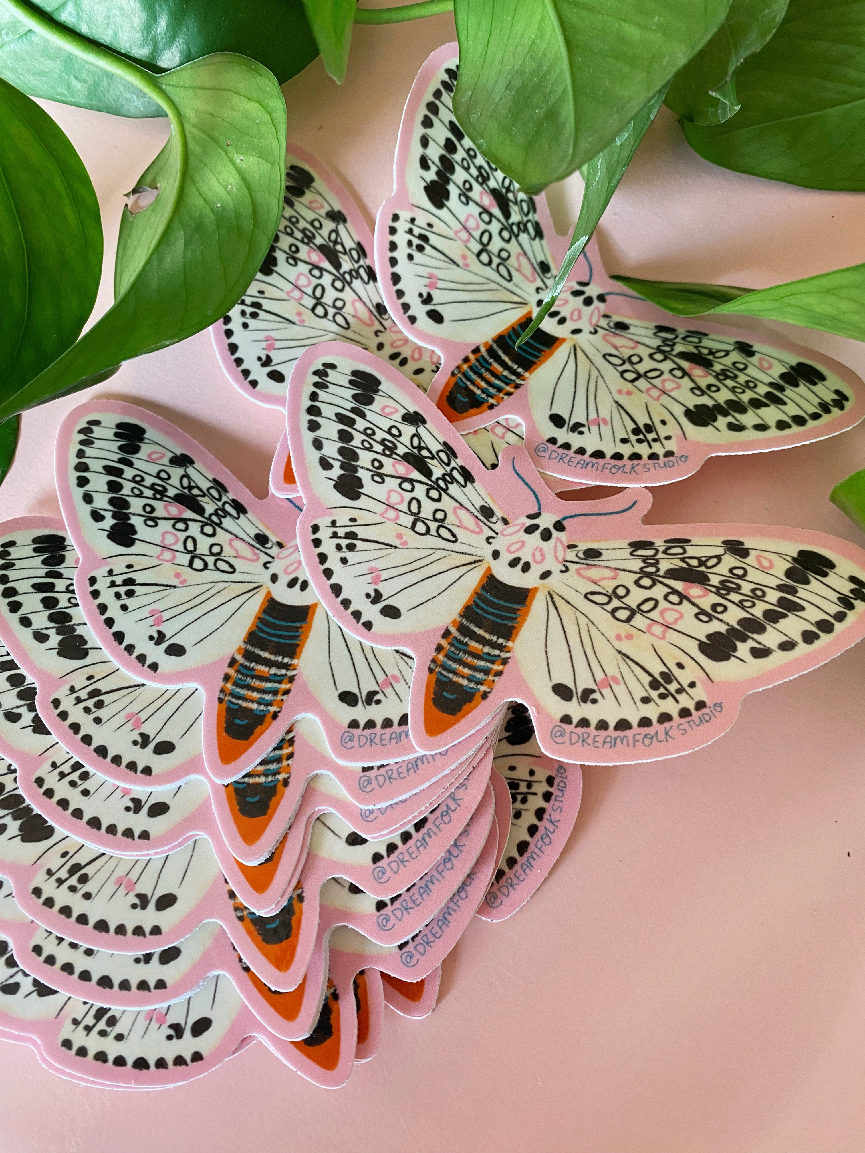 Leopard Moth Sticker