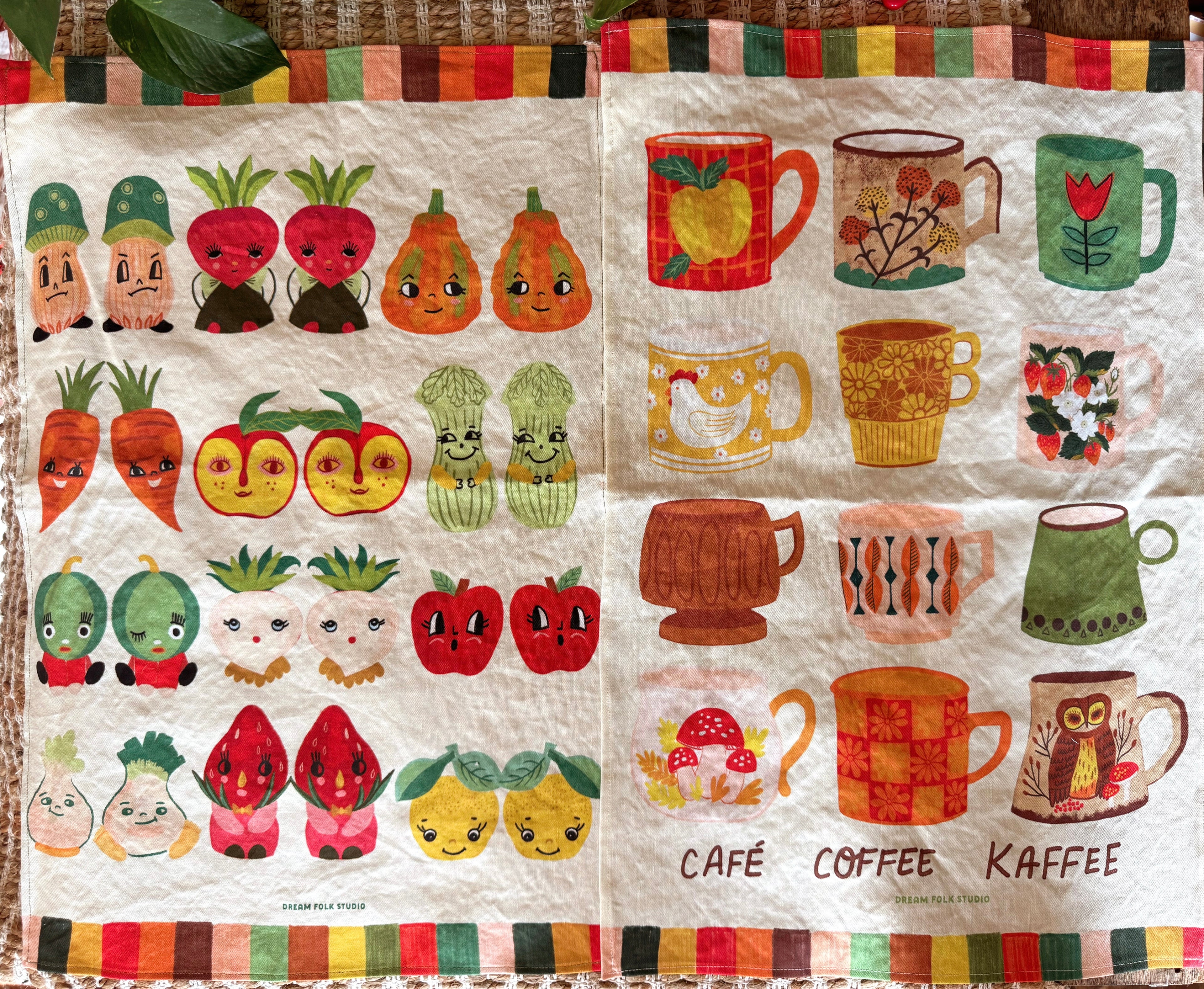 Vintage Things Tea Towel Set of 2