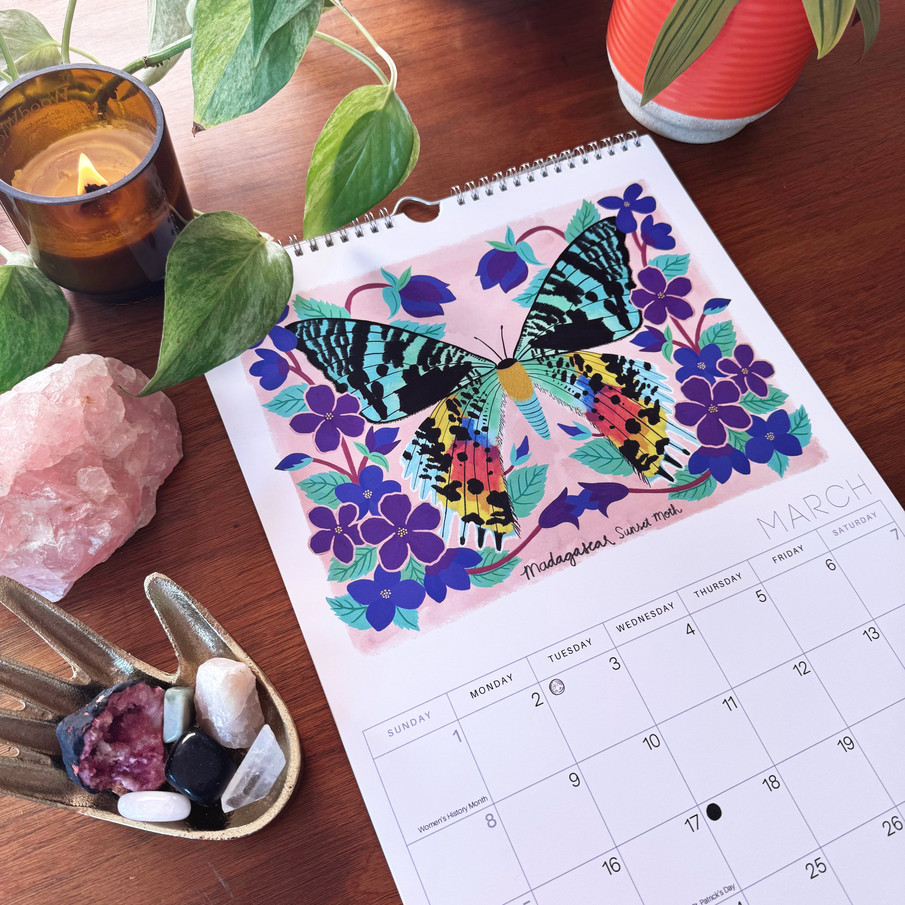 Mystical Moths 2026 Wall calendar