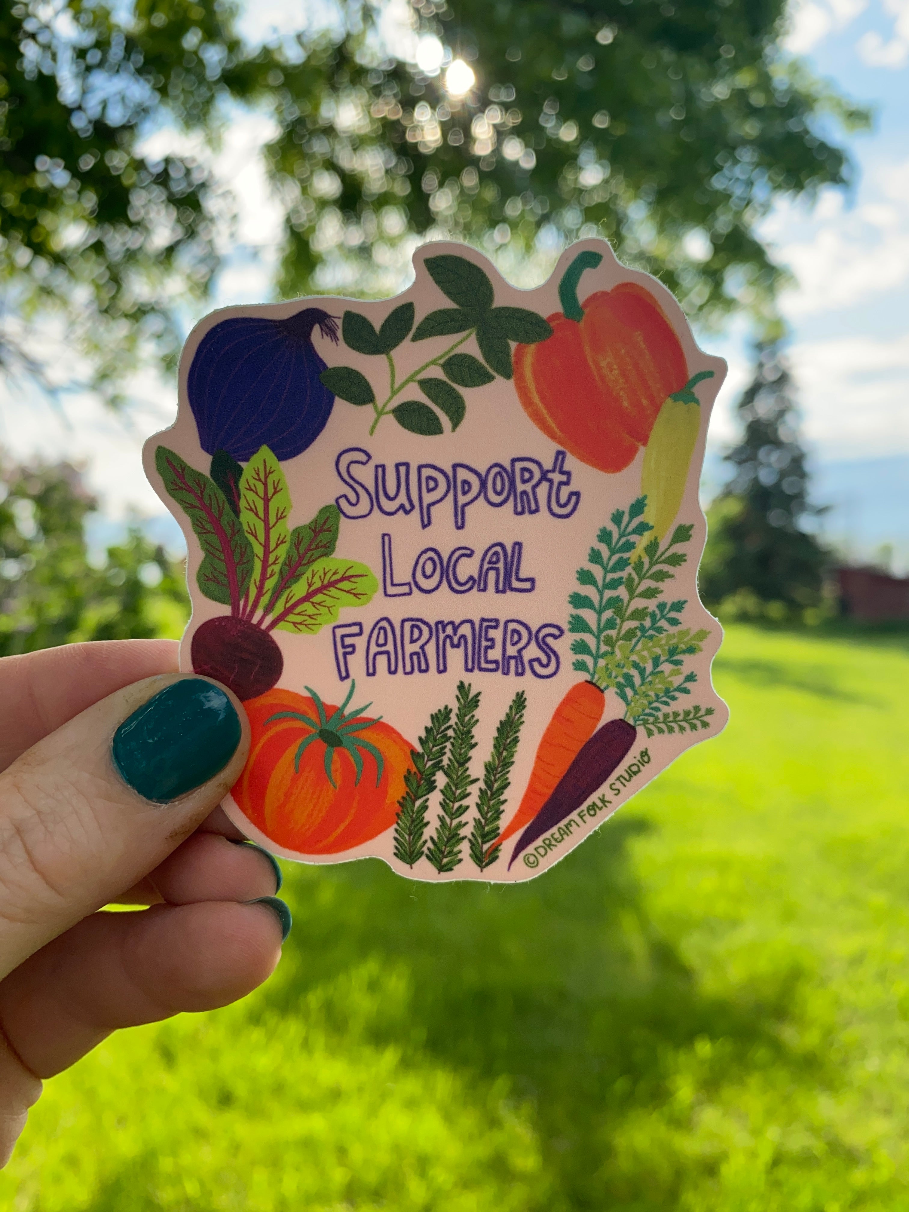 Support Local Farmers Sticker