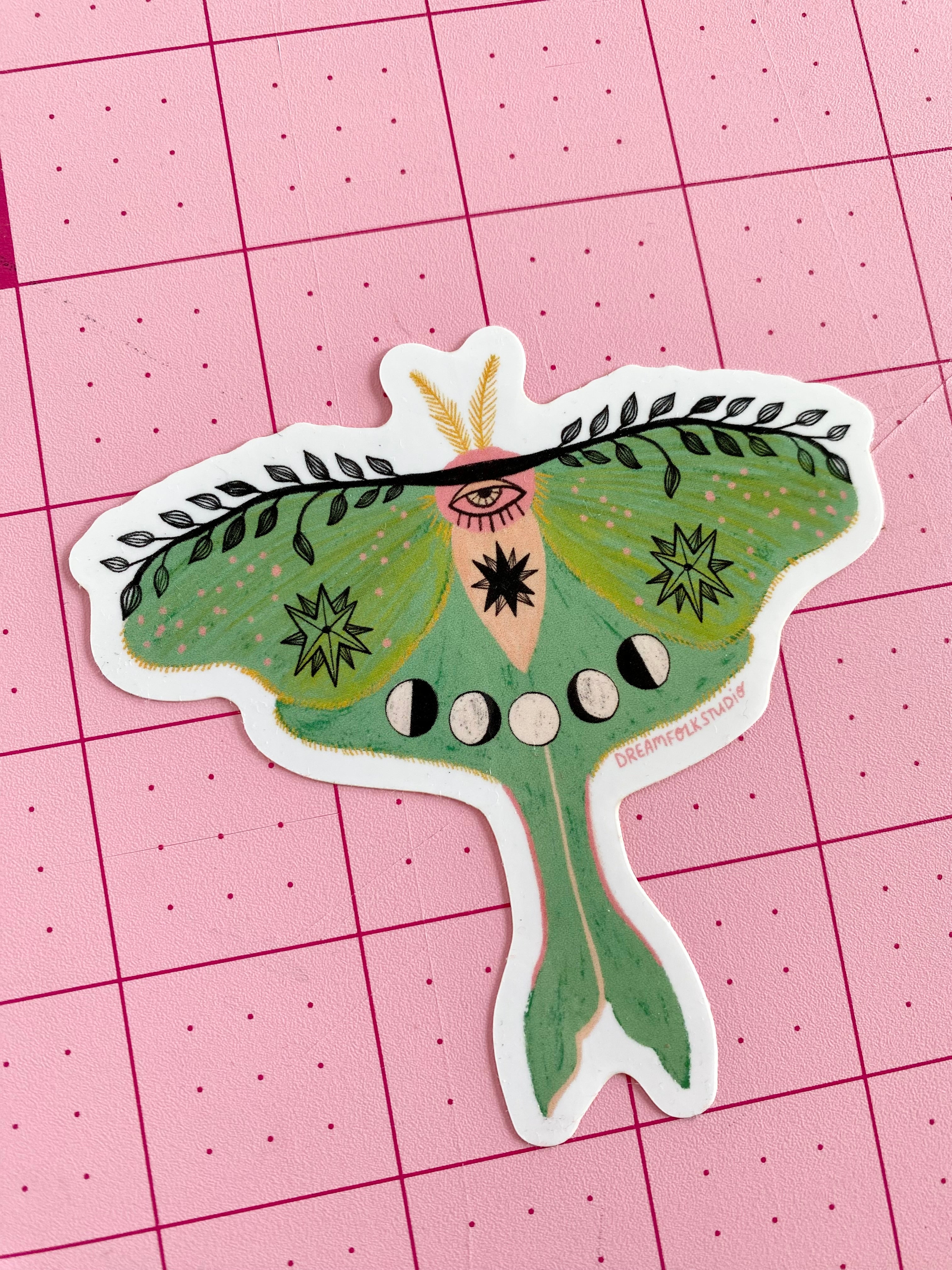 Luna Moth Sticker