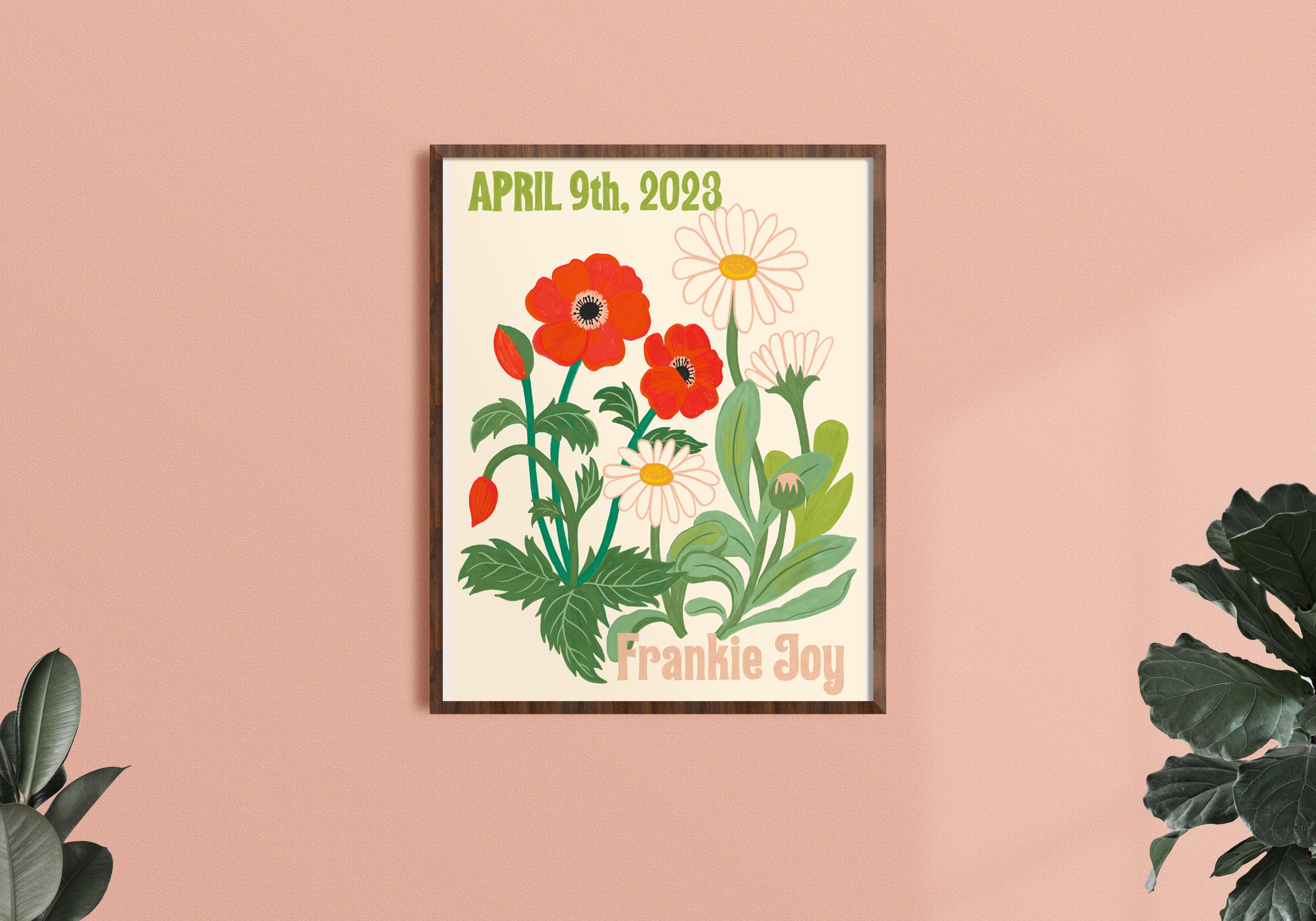April Birth Flower Art Print