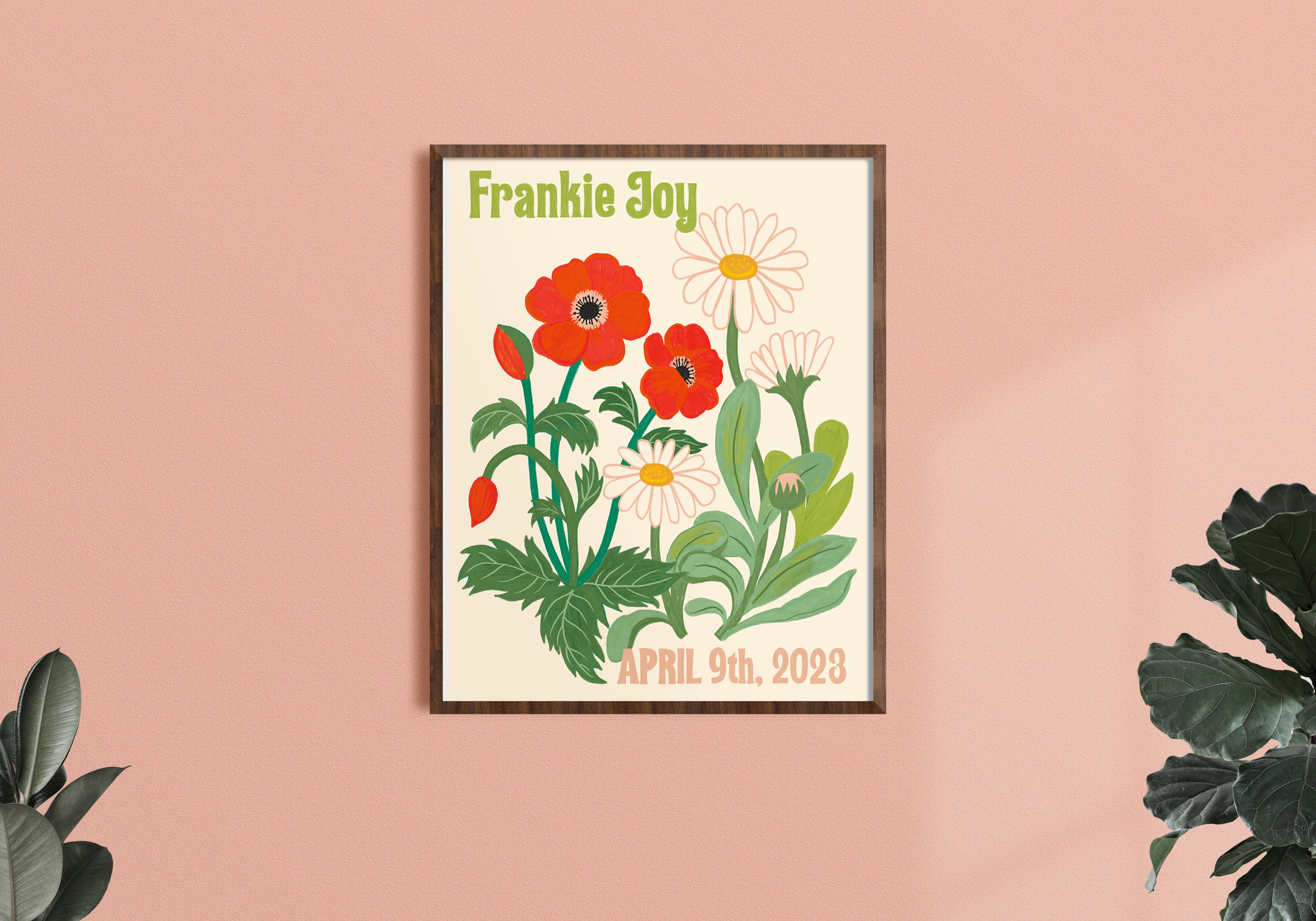 April Birth Flower Art Print