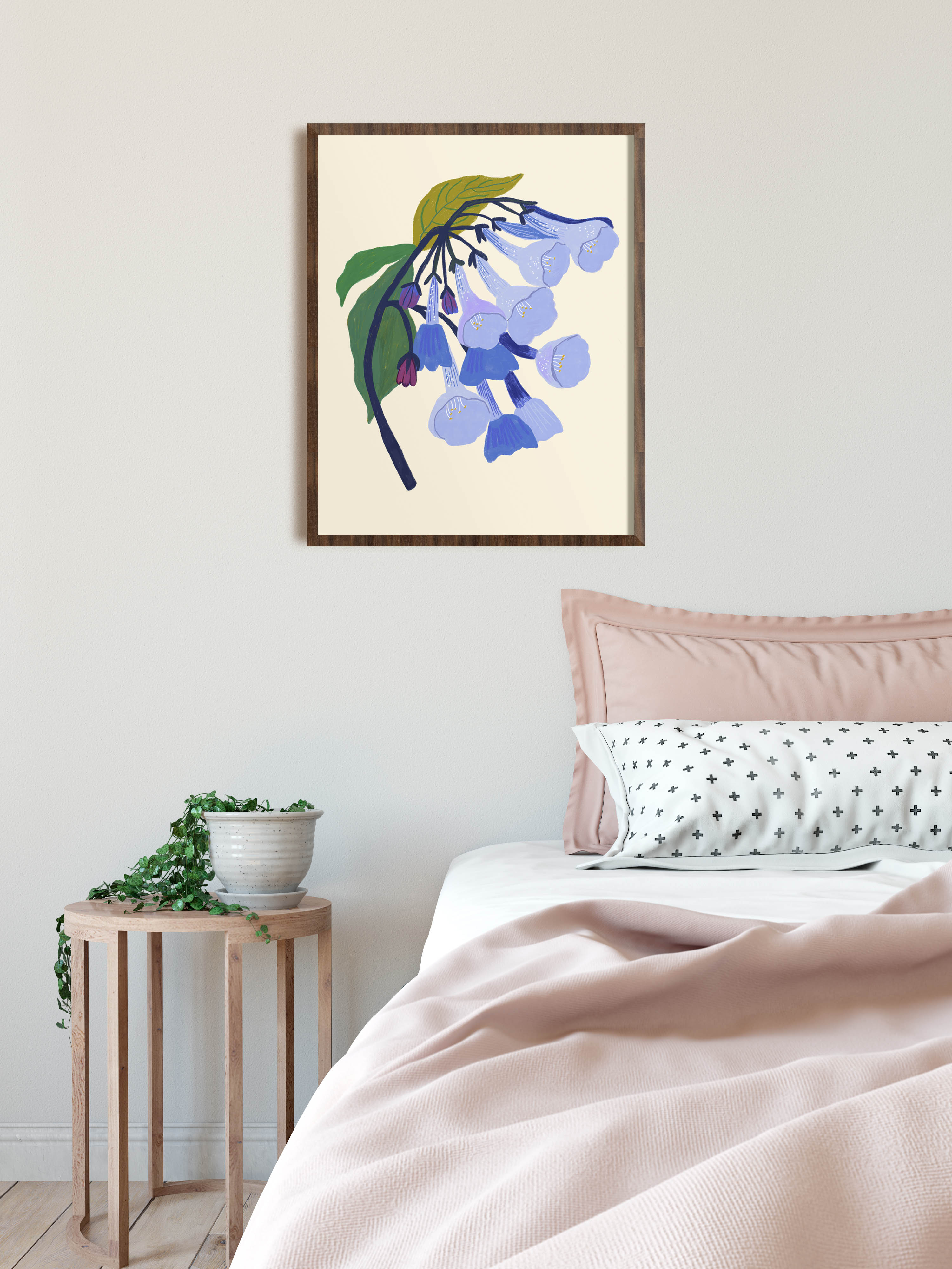 Mountain Bluebells Art Print - Pacific Northwest Wildflowers