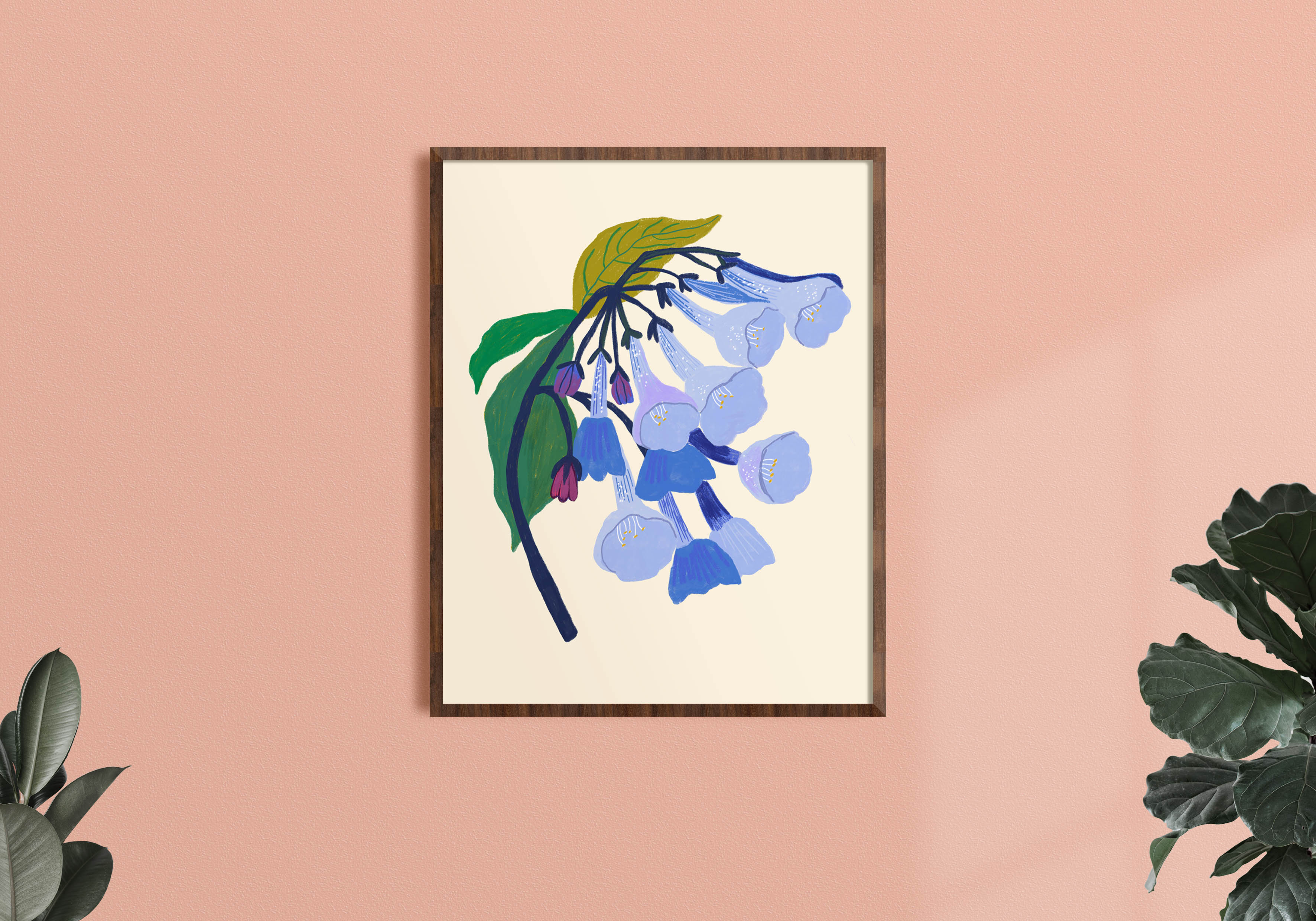 Mountain Bluebells Art Print - Pacific Northwest Wildflowers