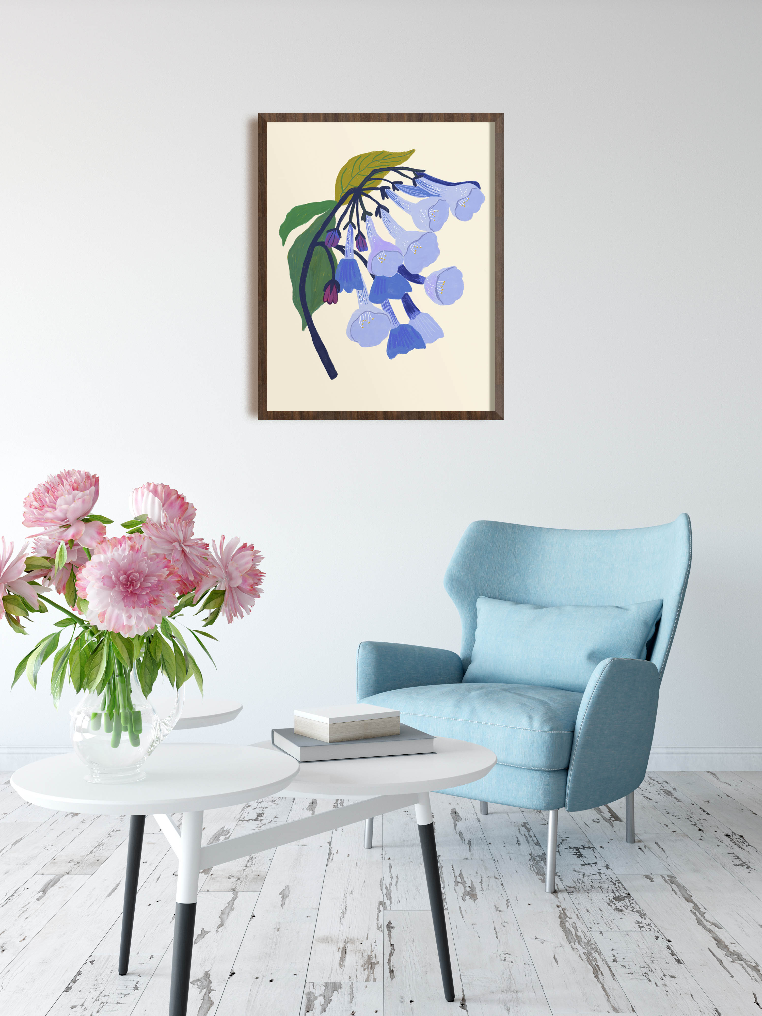 Mountain Bluebells Art Print - Pacific Northwest Wildflowers