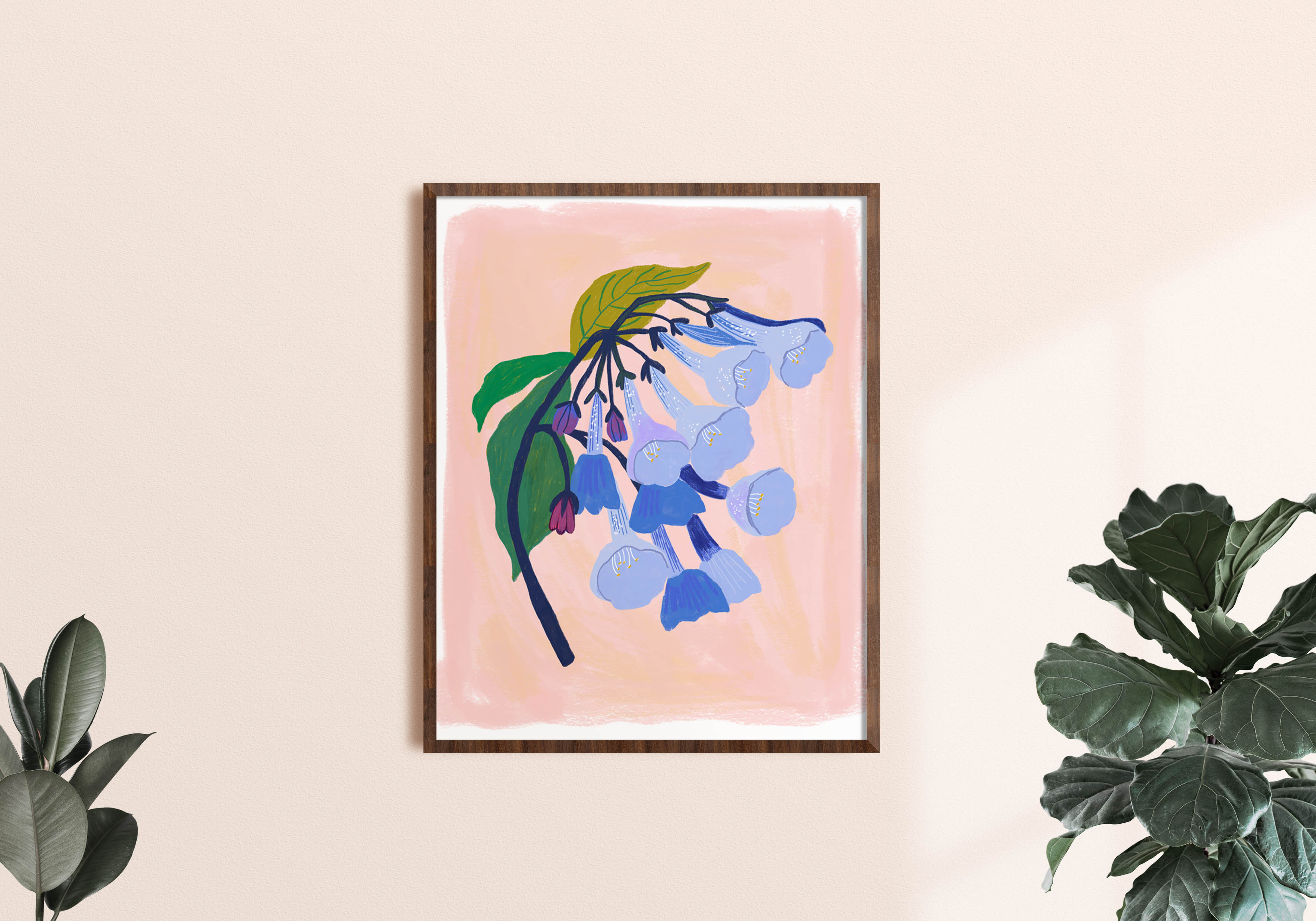 Mountain Bluebells Art Print - Pacific Northwest Wildflowers