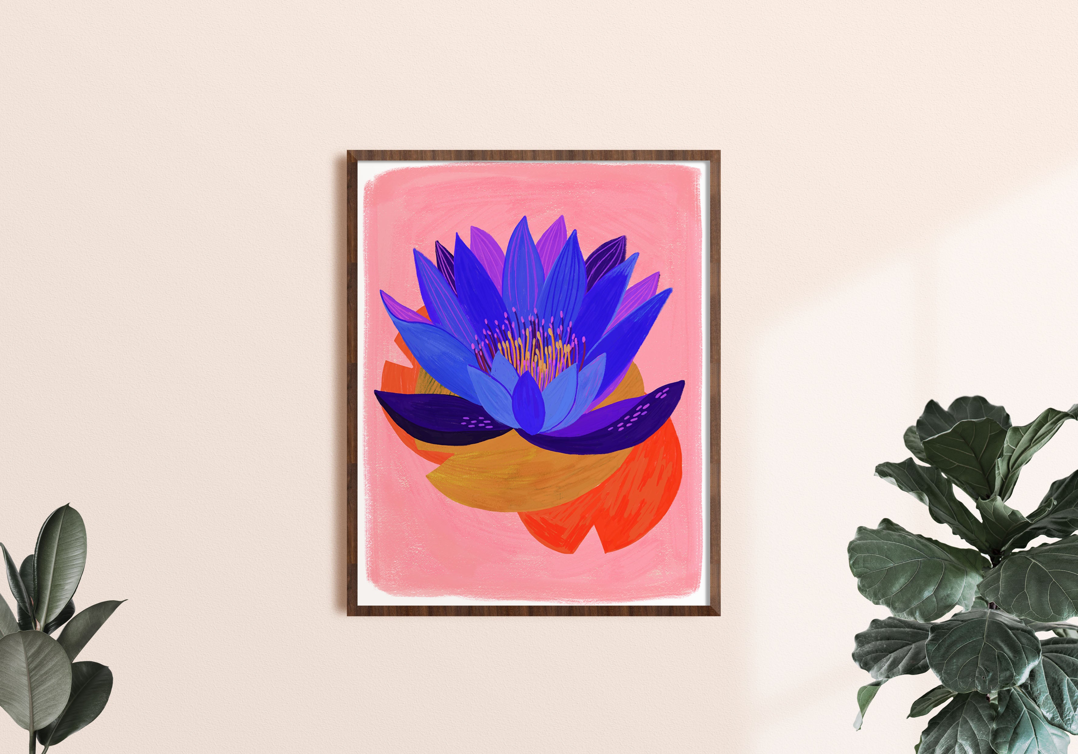 Rare Blue Lotus Flower - Art Print
