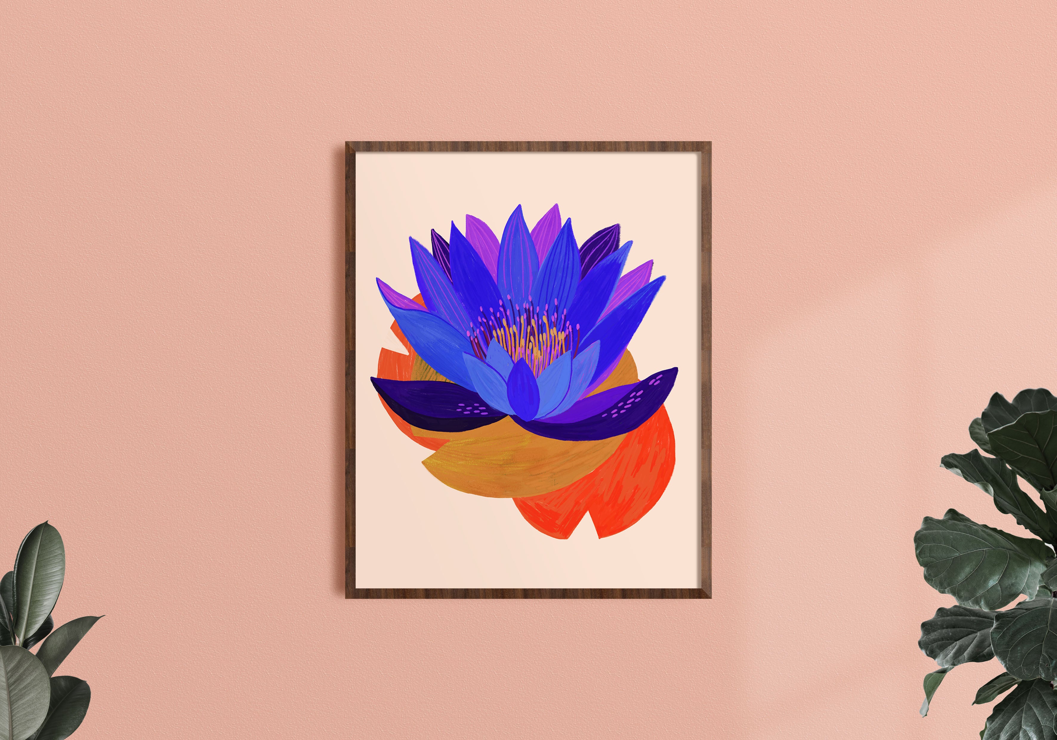 Rare Blue Lotus Flower - Art Print