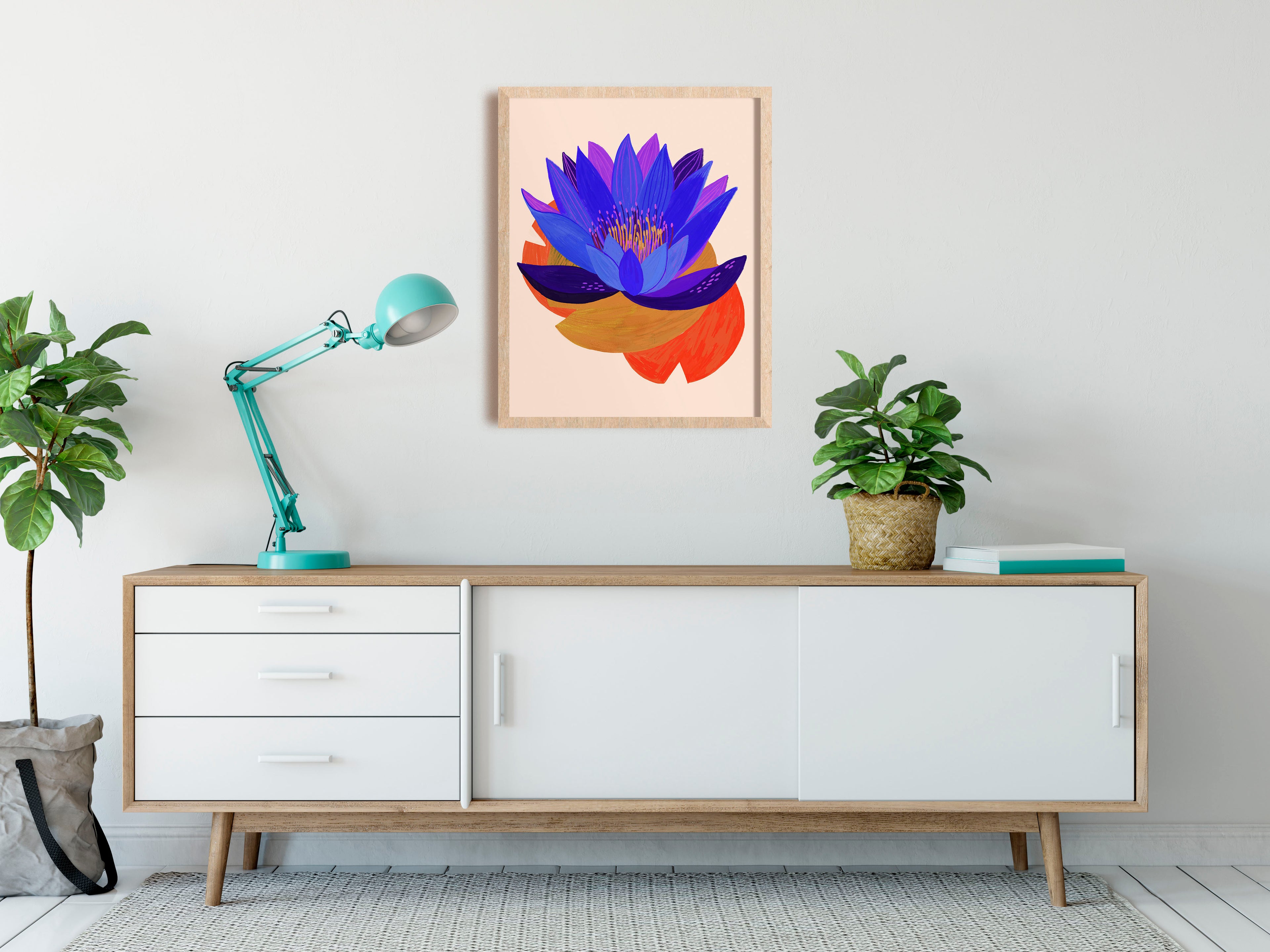 Rare Blue Lotus Flower - Art Print