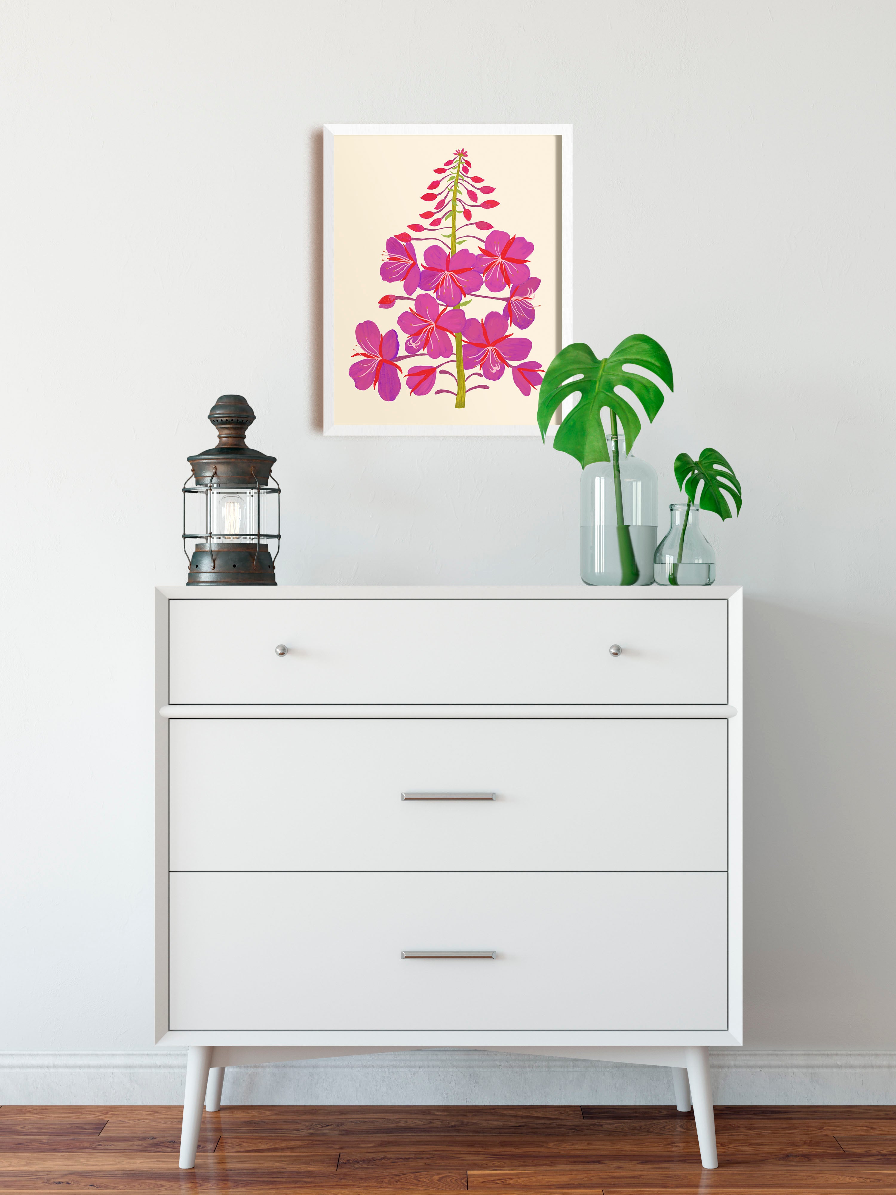 Fireweed Art Print - Pacific Northwest Wildflowers