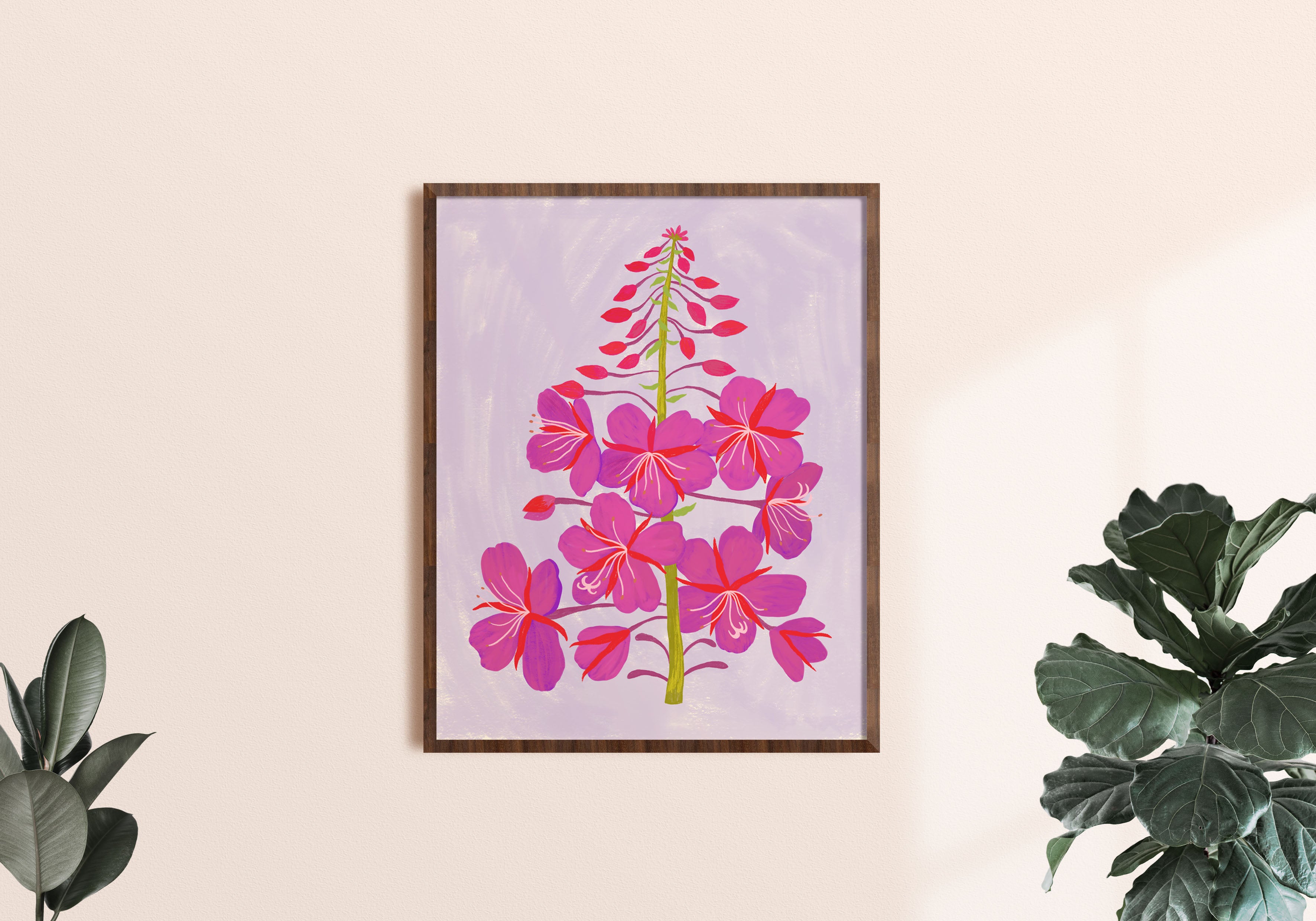 Fireweed Art Print - Pacific Northwest Wildflowers
