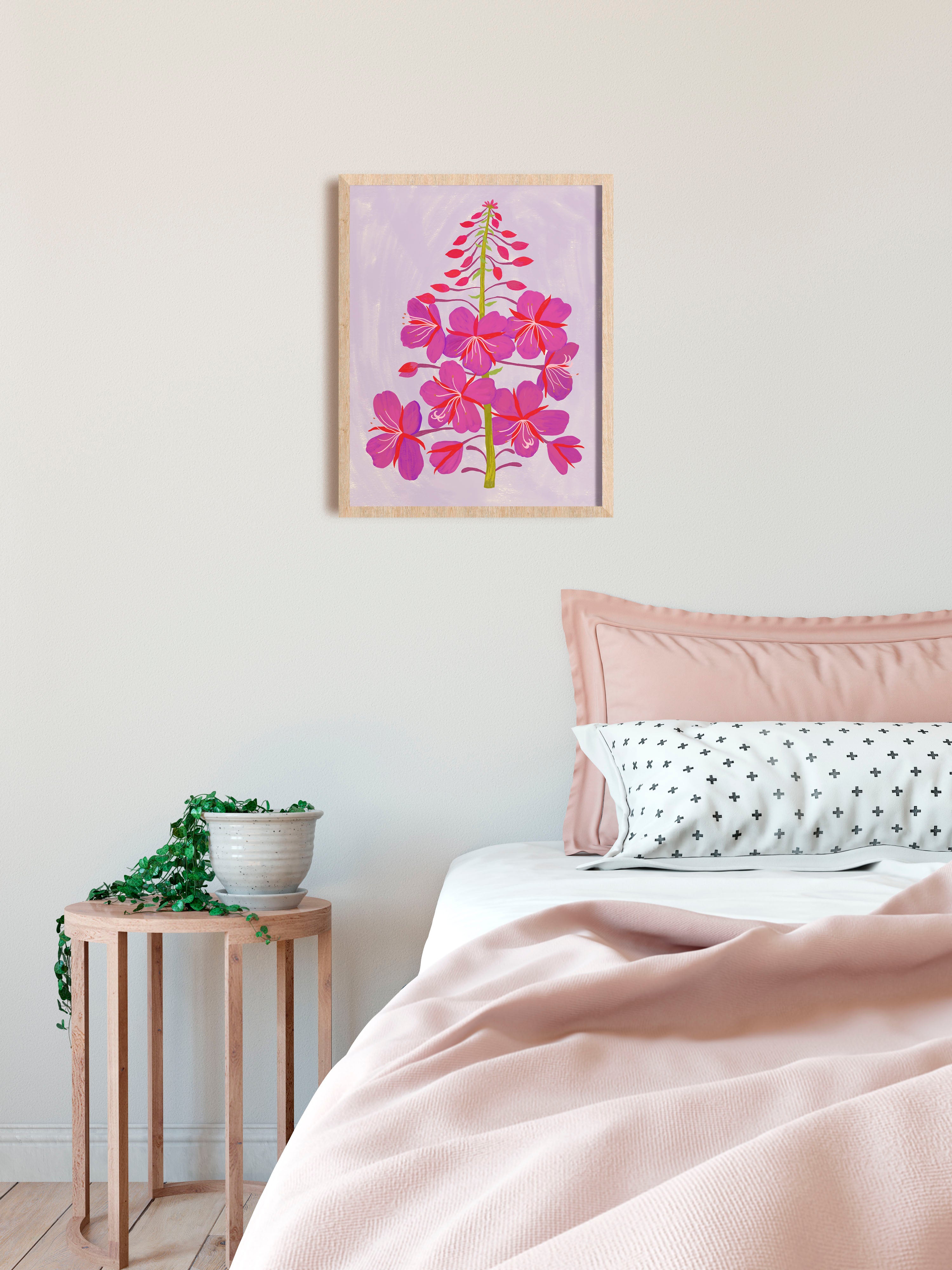 Fireweed Art Print - Pacific Northwest Wildflowers