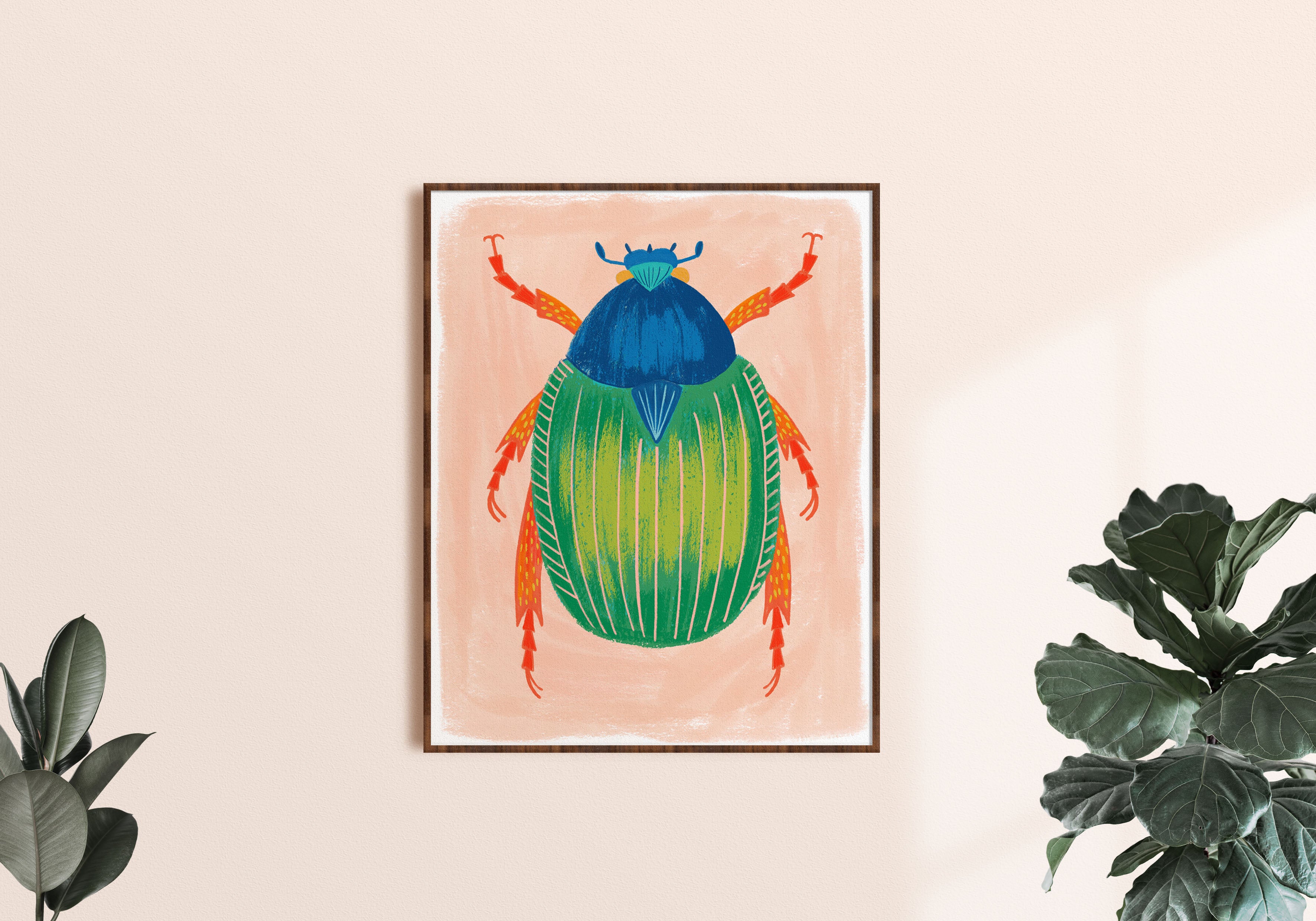 Green Beetle - Art Print