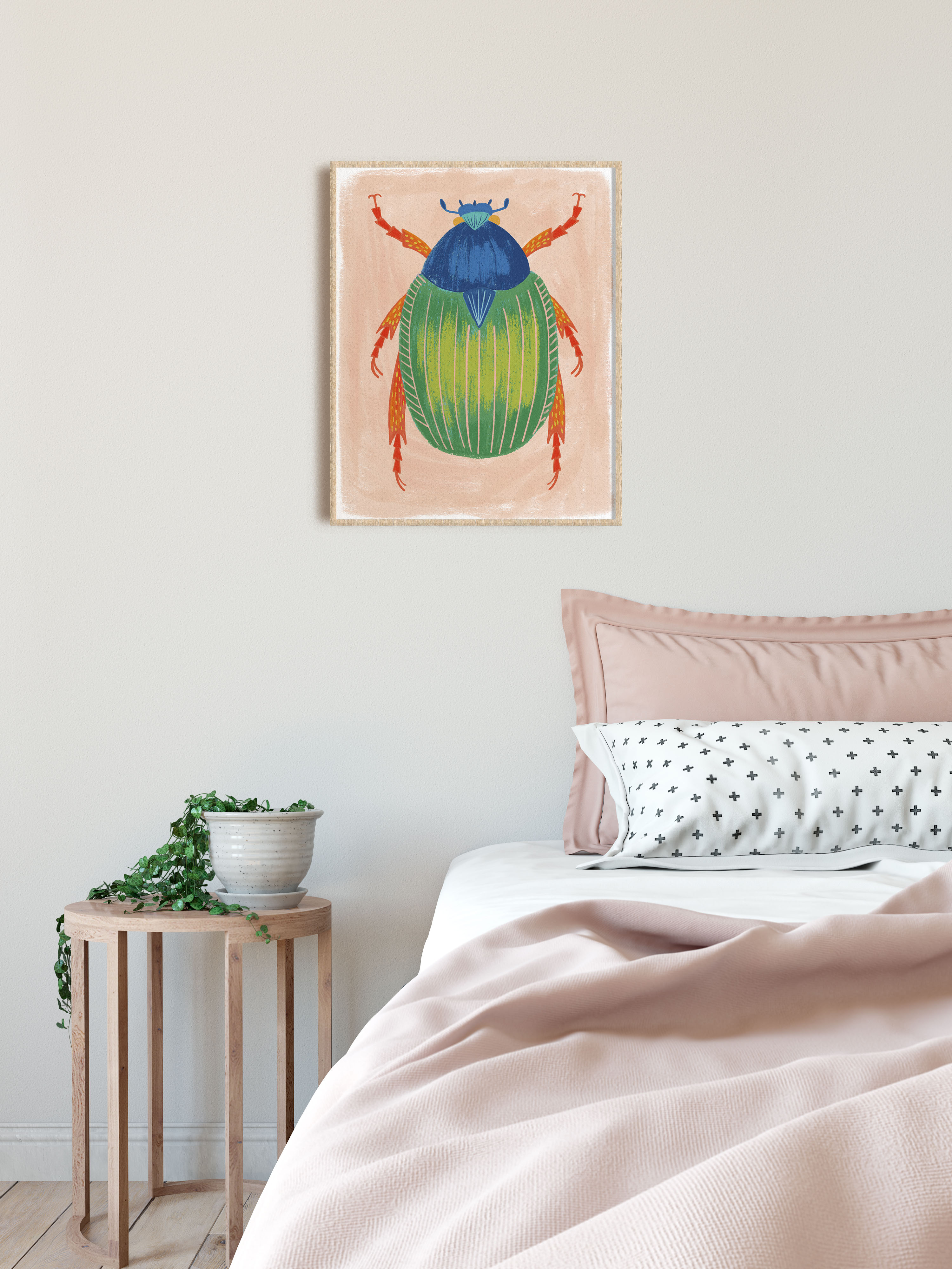 Green Beetle - Art Print