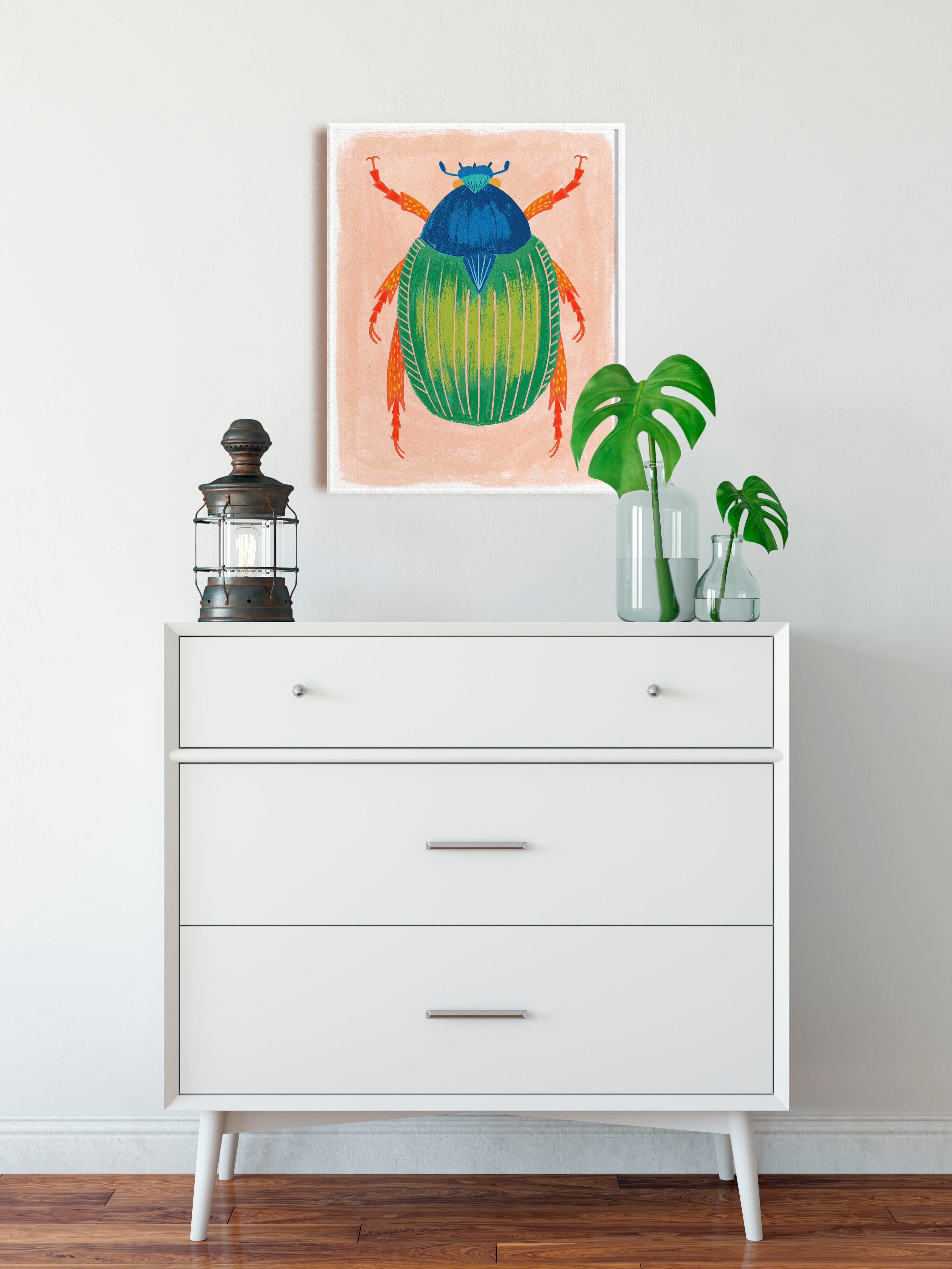 Green Beetle - Art Print