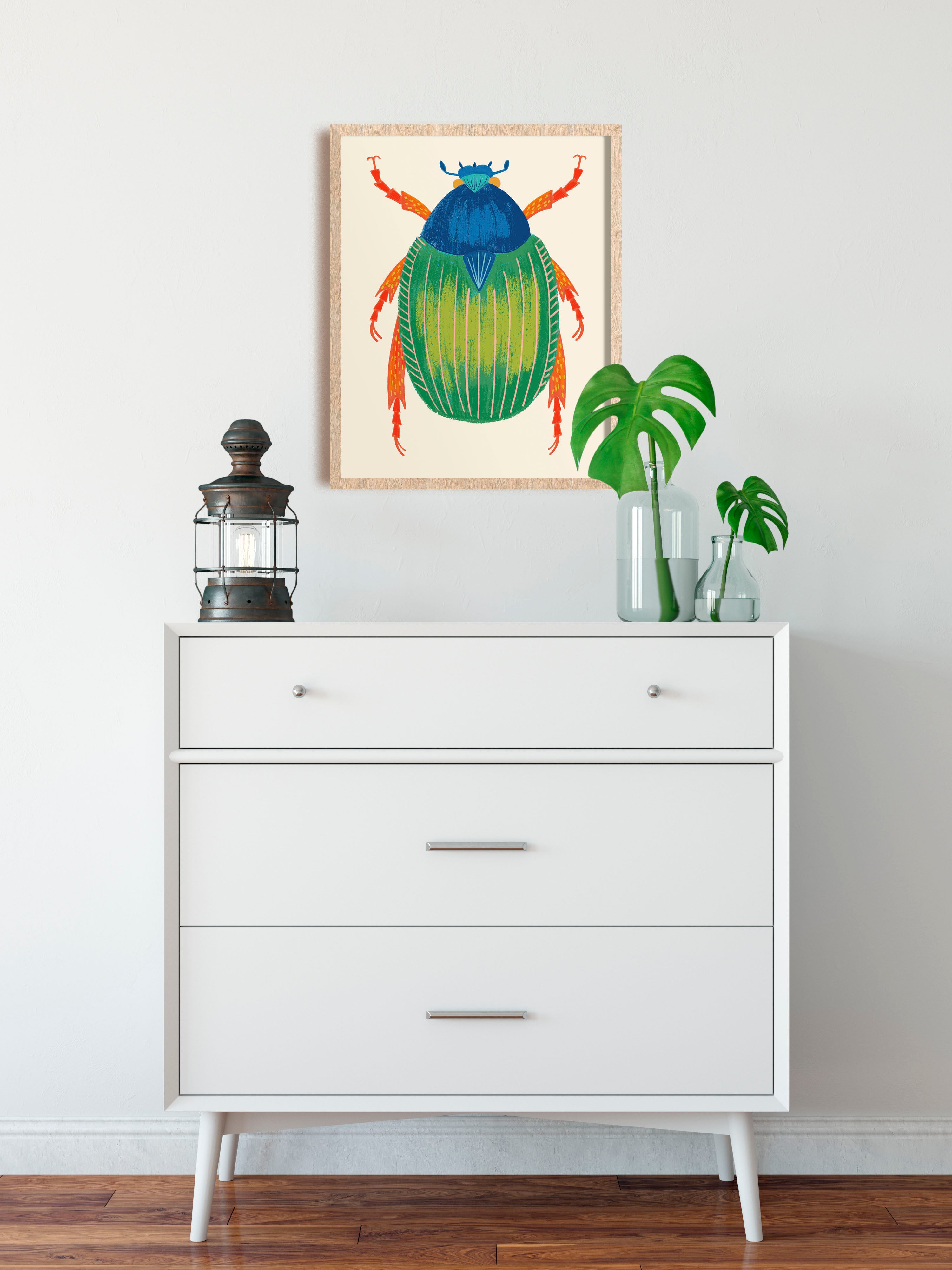 Green Beetle - Art Print