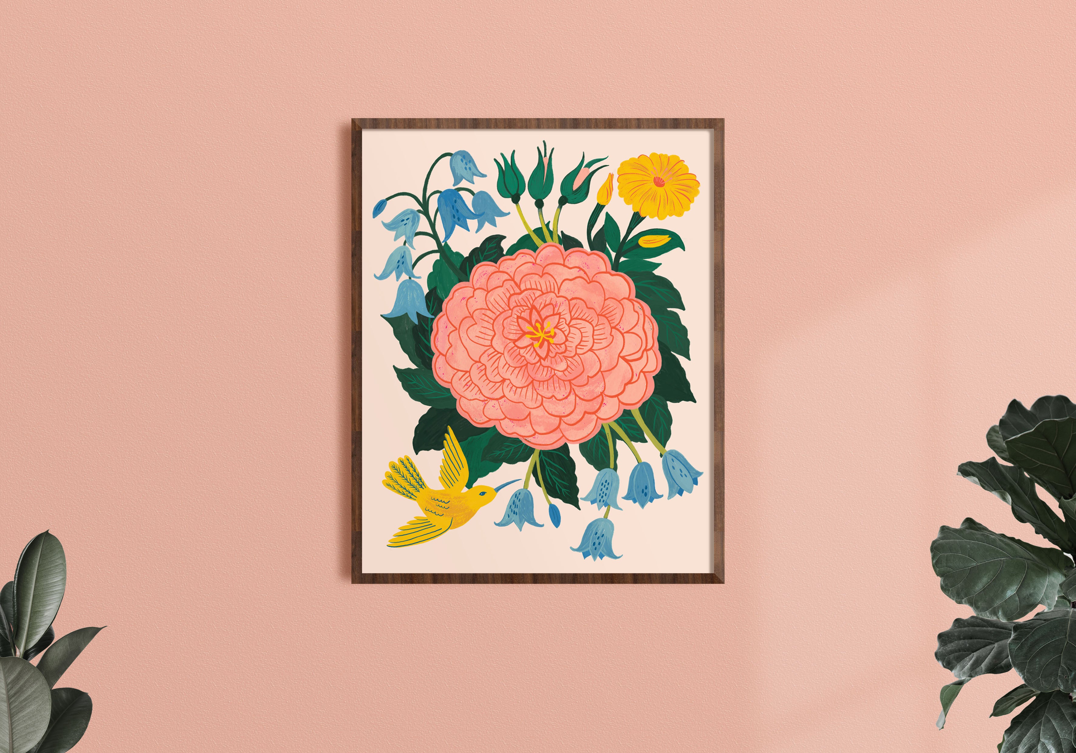 Hummingbird Garden - Art Print