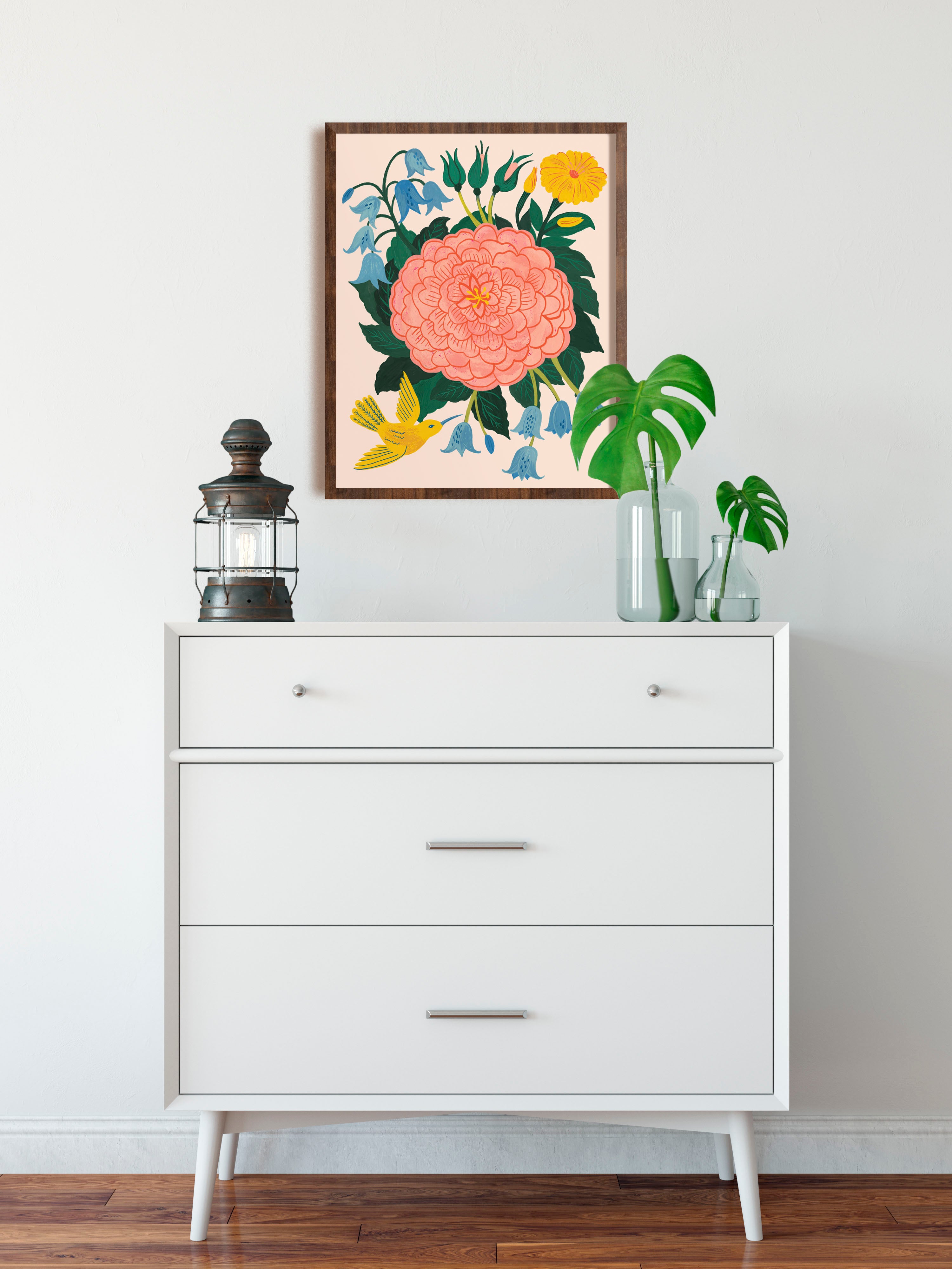 Hummingbird Garden - Art Print