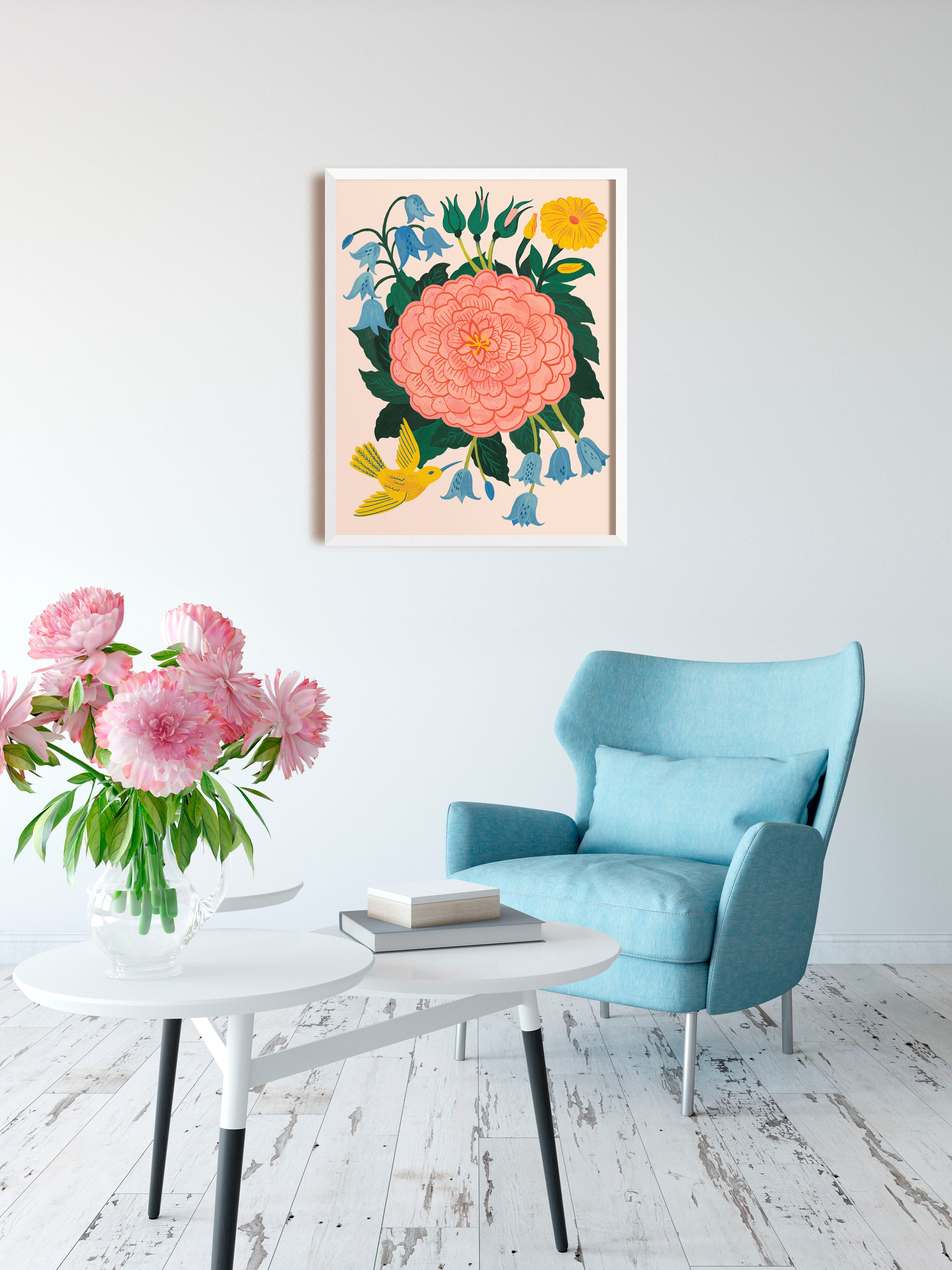 Hummingbird Garden - Art Print
