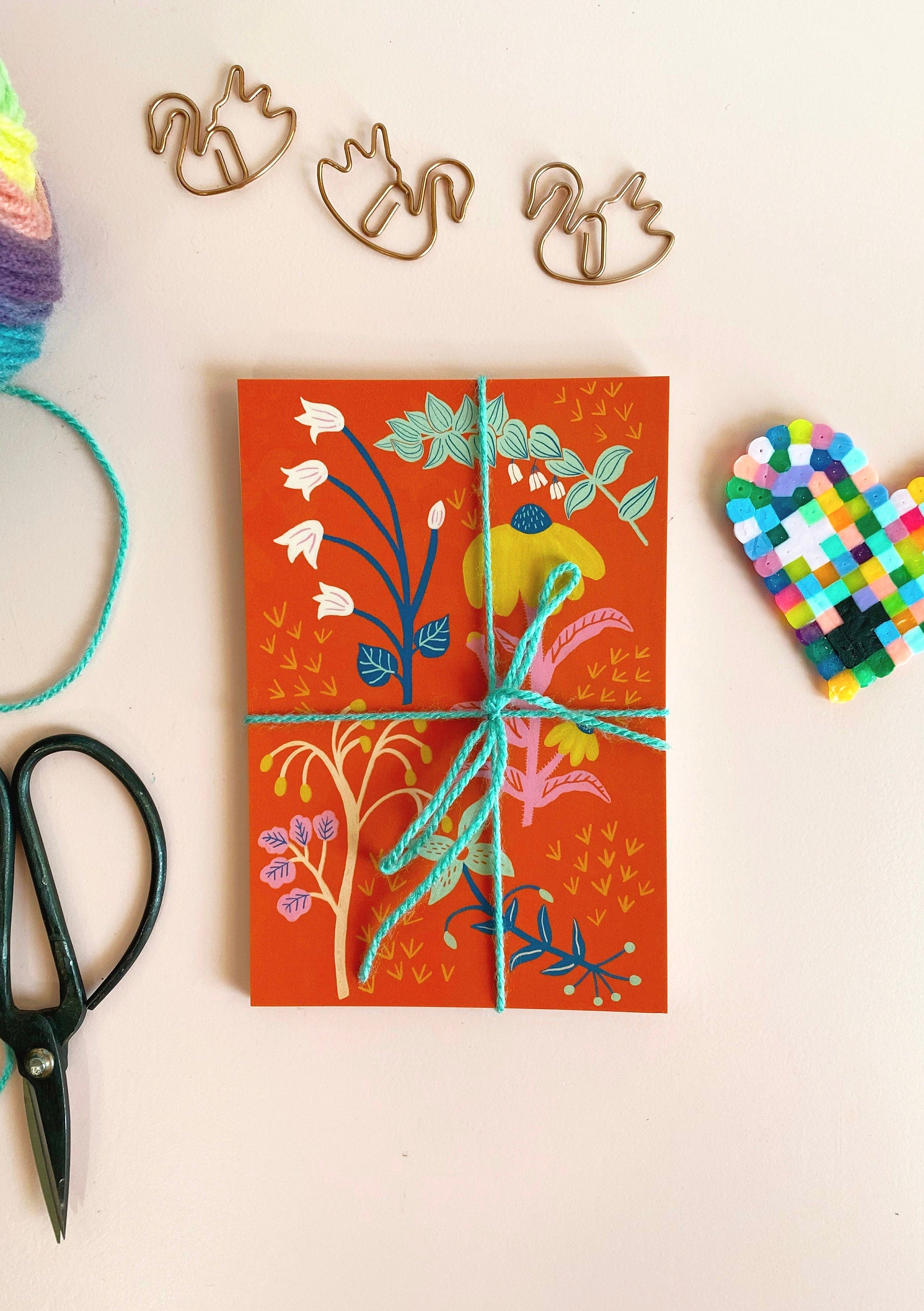 Mini Botanical Art Prints, Floral Postcard Set, Cottagecore Gallery Wall Decor