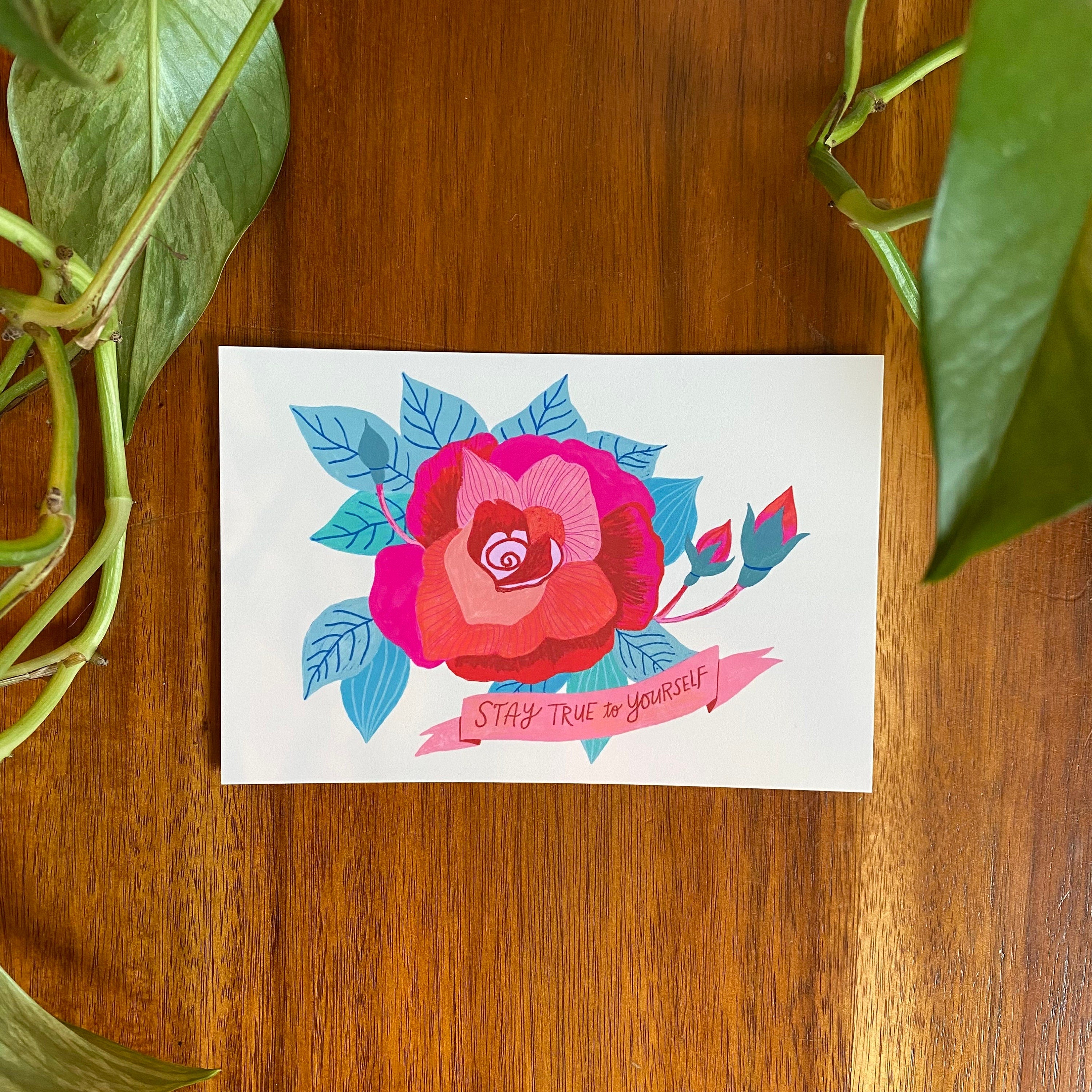 Nature Postcard Set, Folk Art Stationery, Pen Pal Cards, Botanical Mail