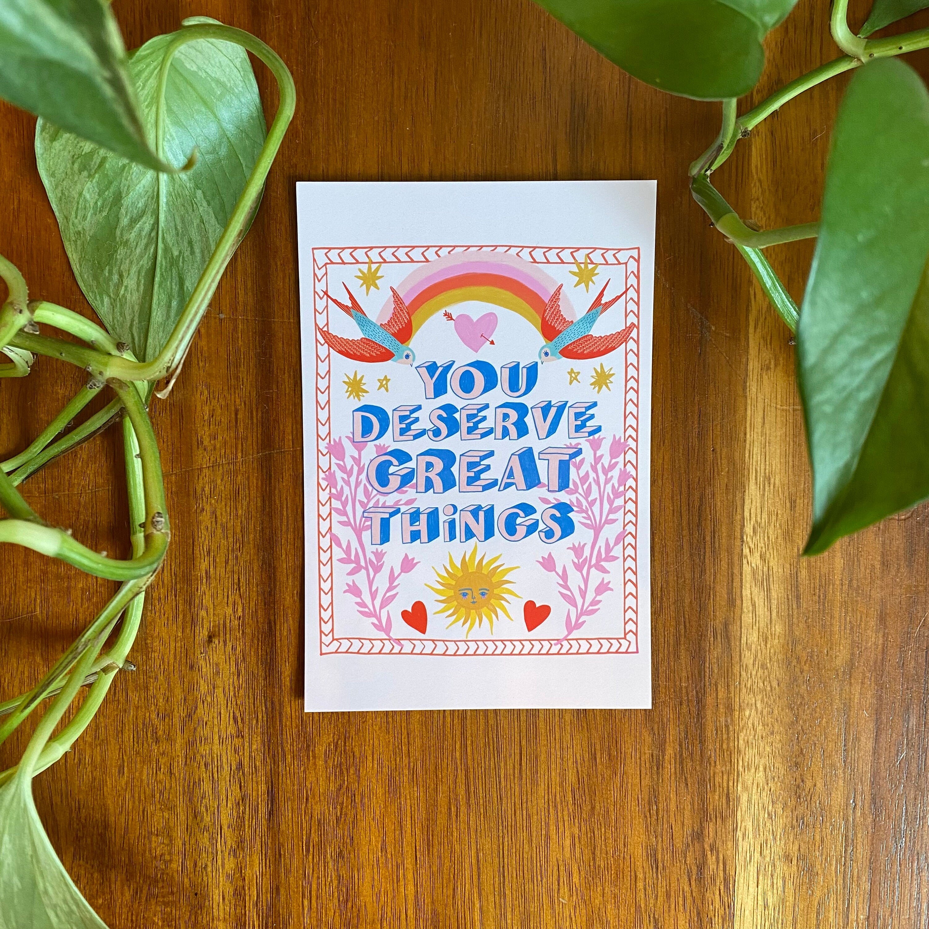 Nature Postcard Set, Folk Art Stationery, Pen Pal Cards, Botanical Mail