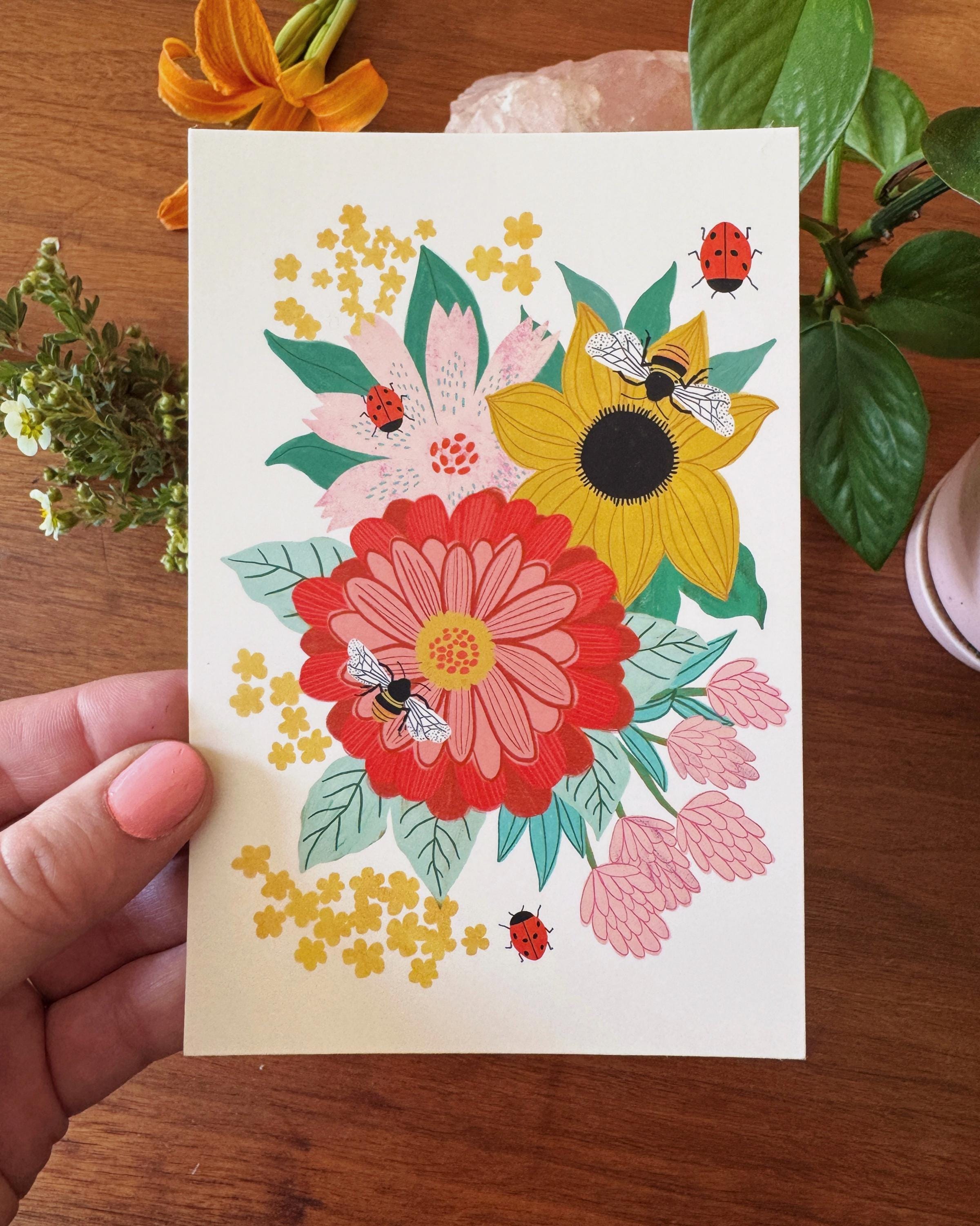 Flower Postcard Pack - 10 postcards