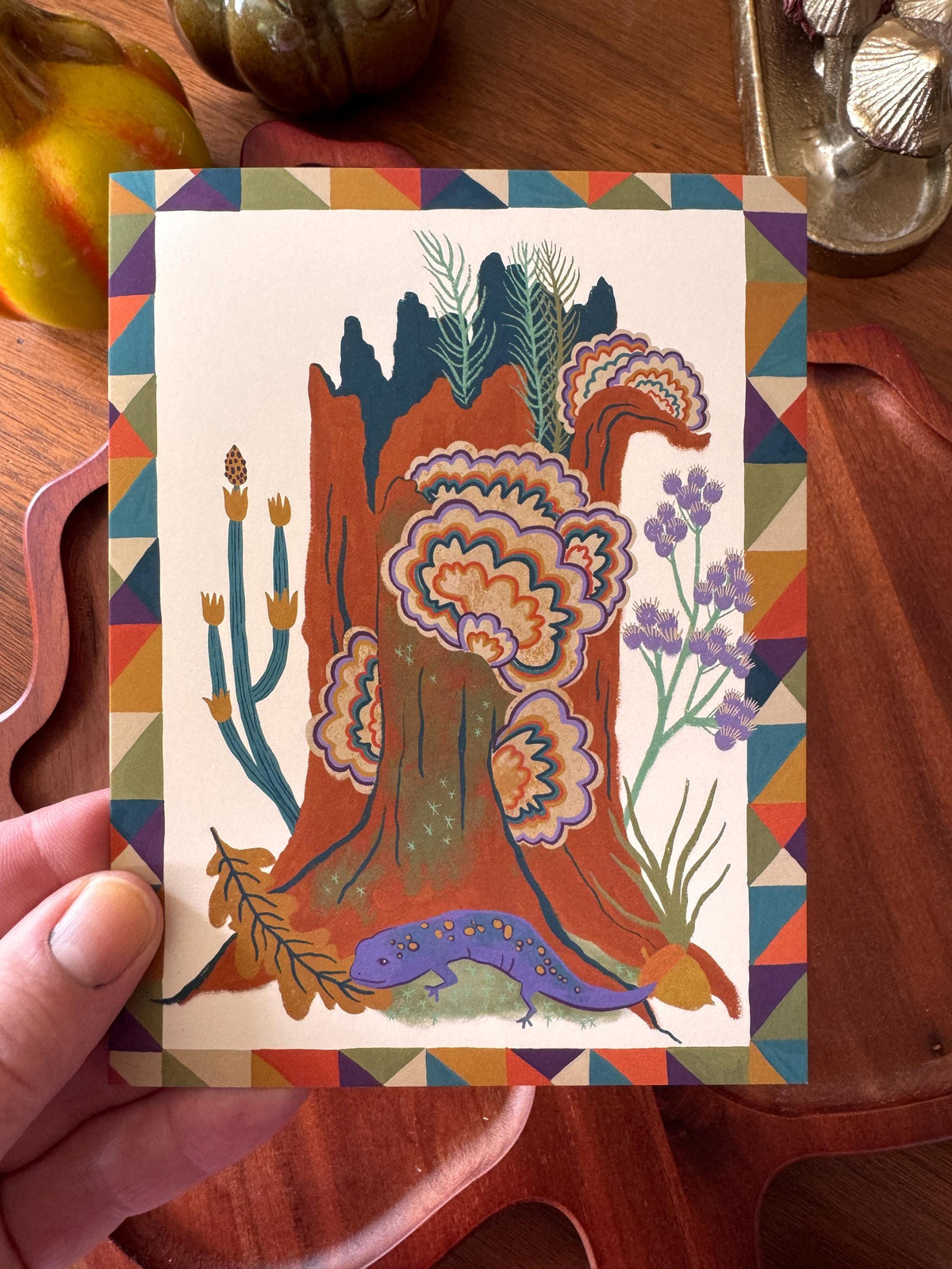Mushroom Notecard Set, Woodland Greeting Cards, Cottagecore Nature Stationery, Set of 6
