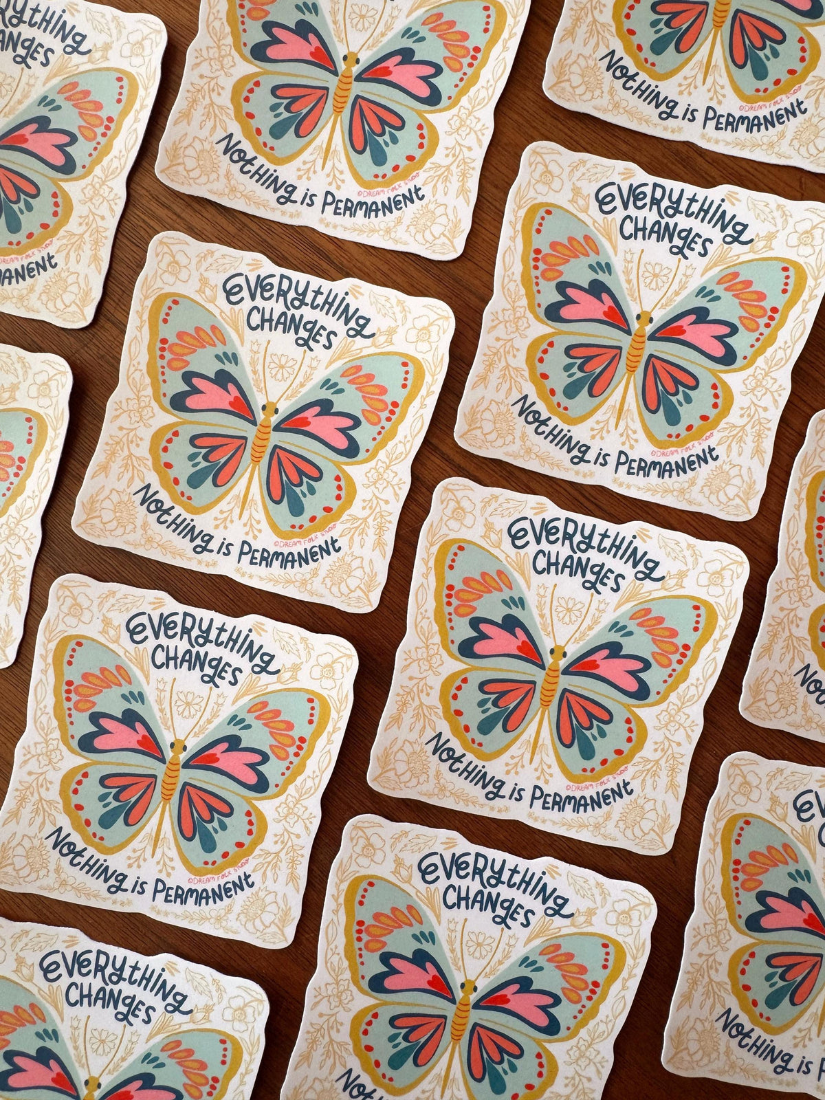 Everything Changes Sticker, Butterfly Sticker, Positive Reminder, Growth and Change Gift