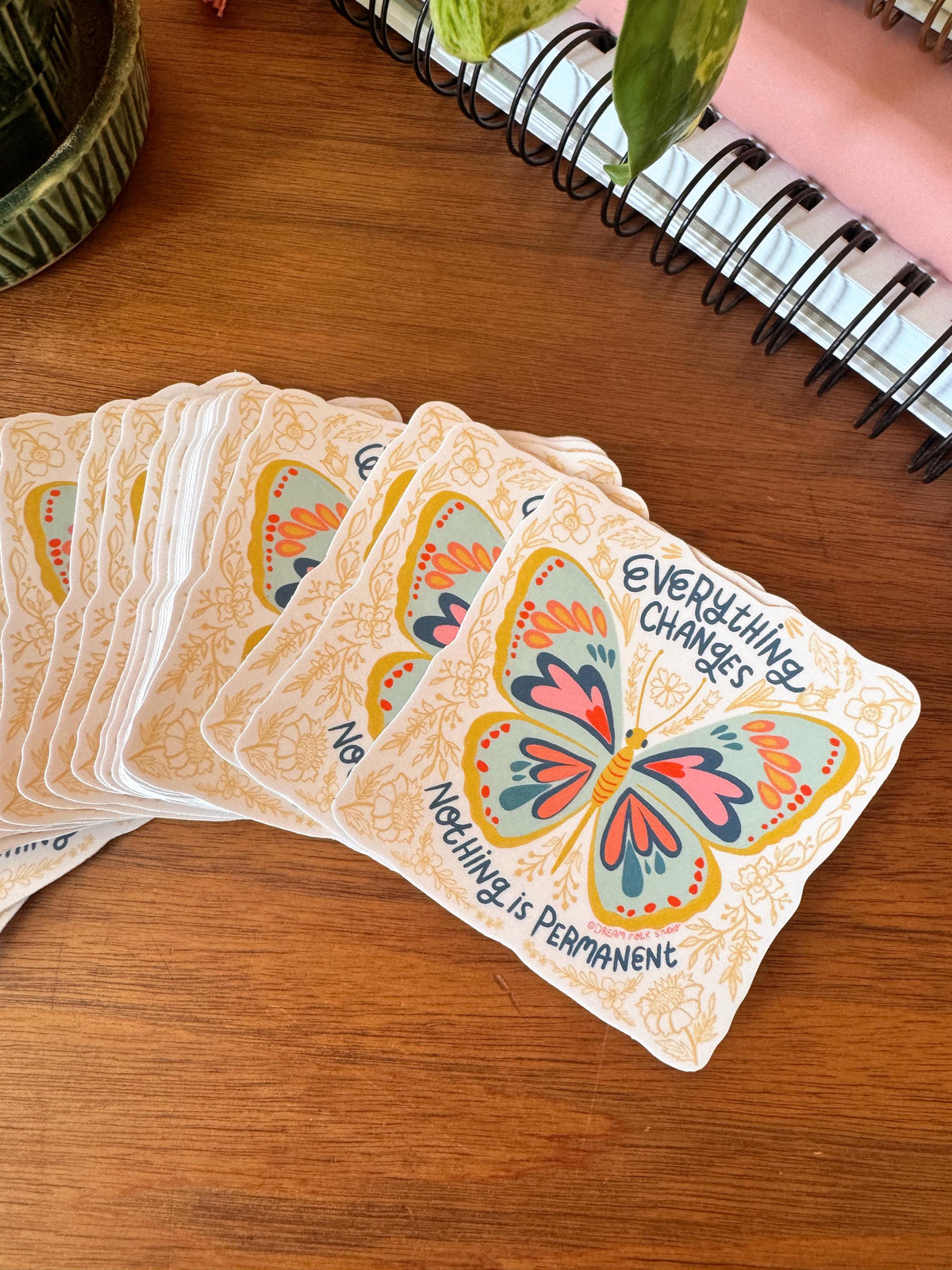 Everything Changes Sticker, Butterfly Sticker, Positive Reminder, Growth and Change Gift