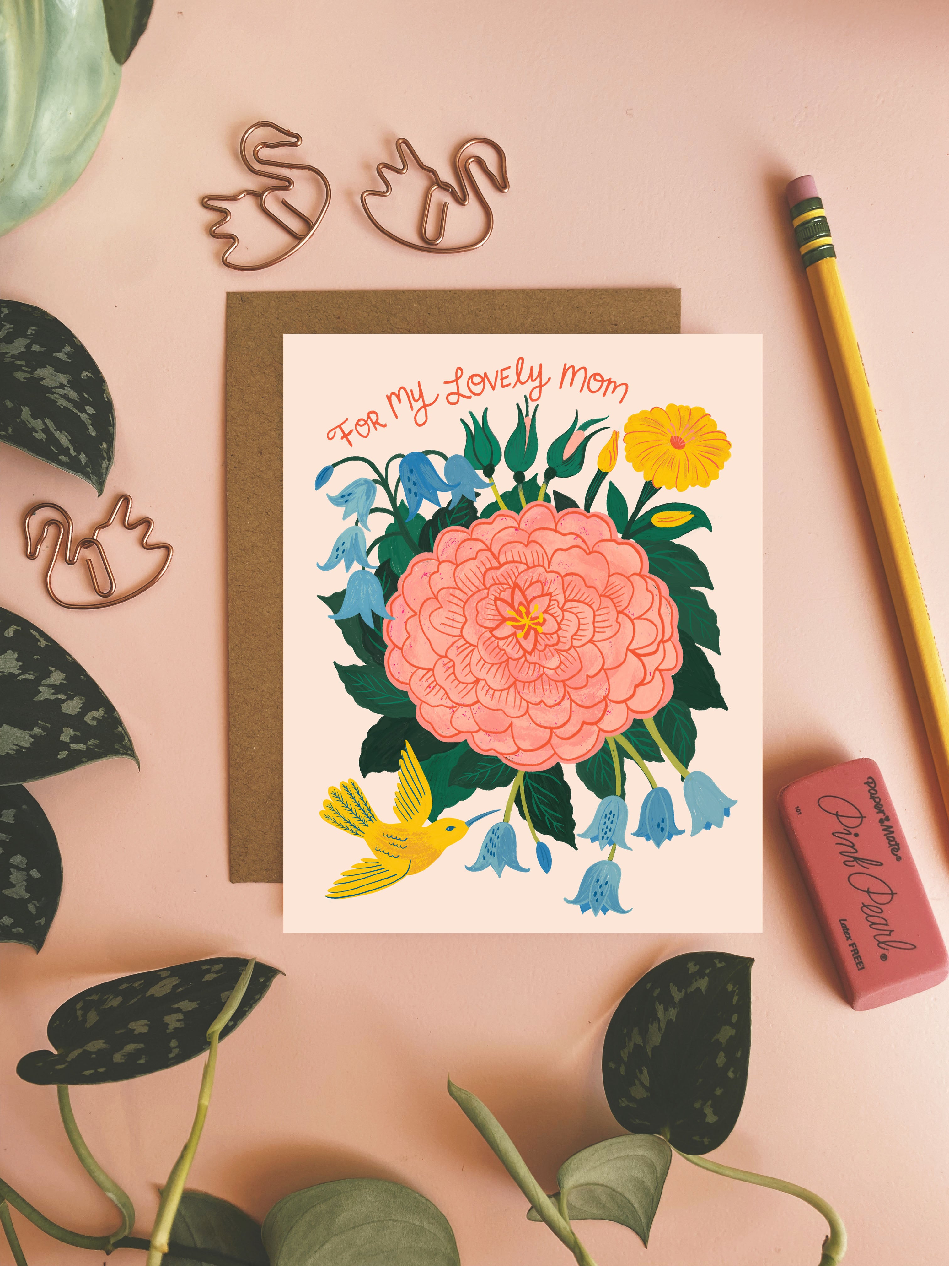 For My Lovely Mom - Greeting Card