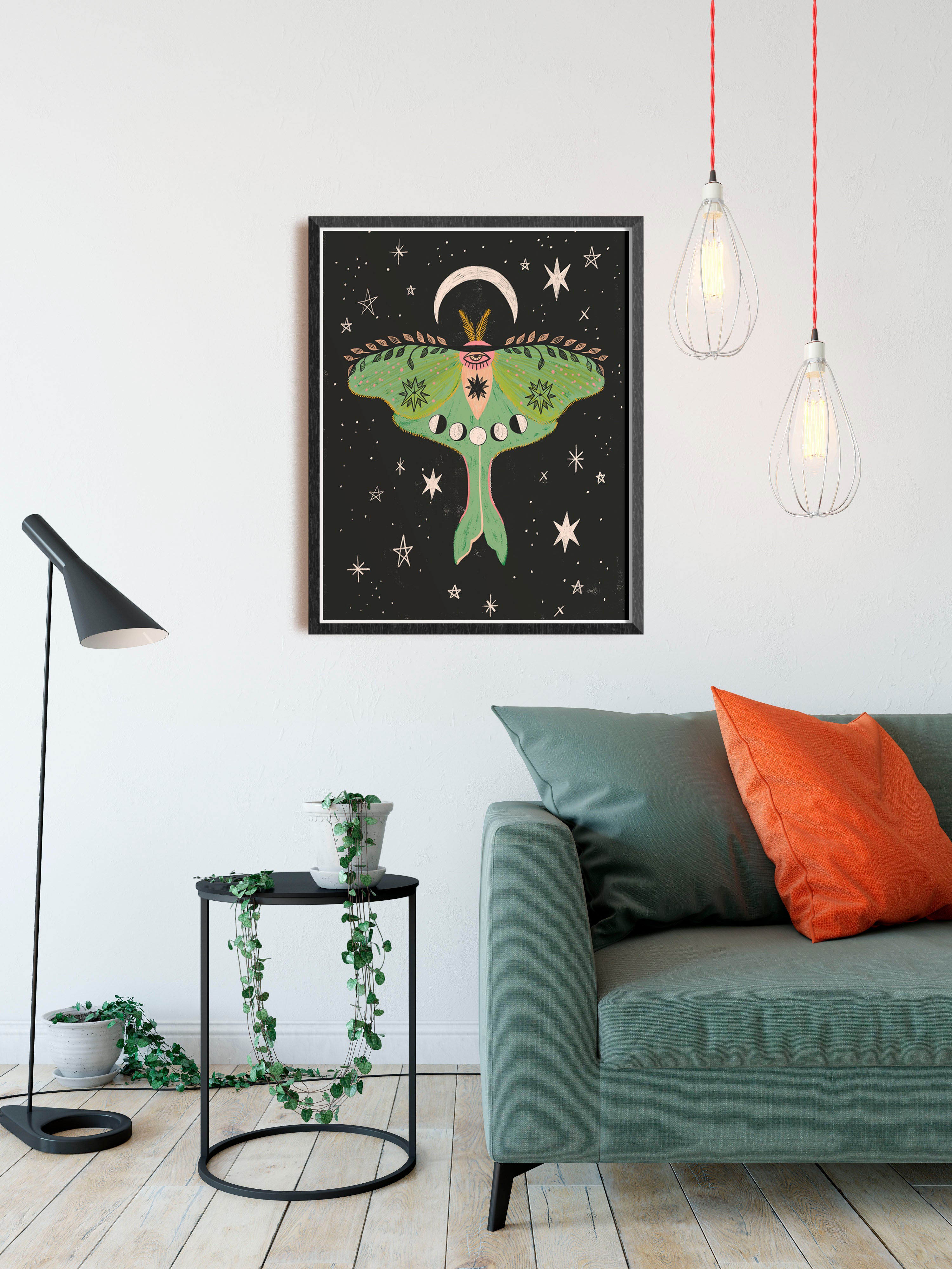 Cosmic Luna Moth - Art Print