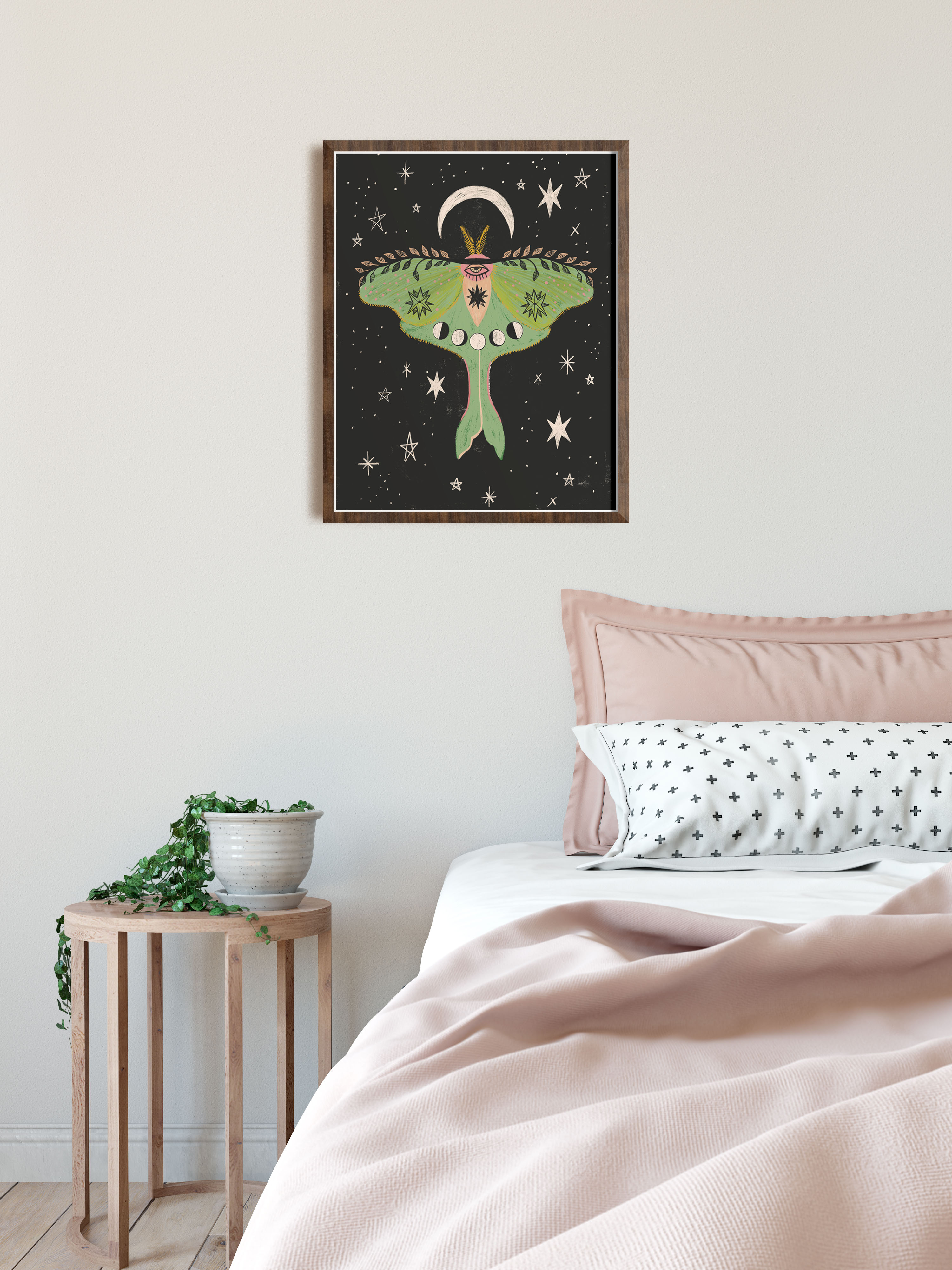 Cosmic Luna Moth - Art Print
