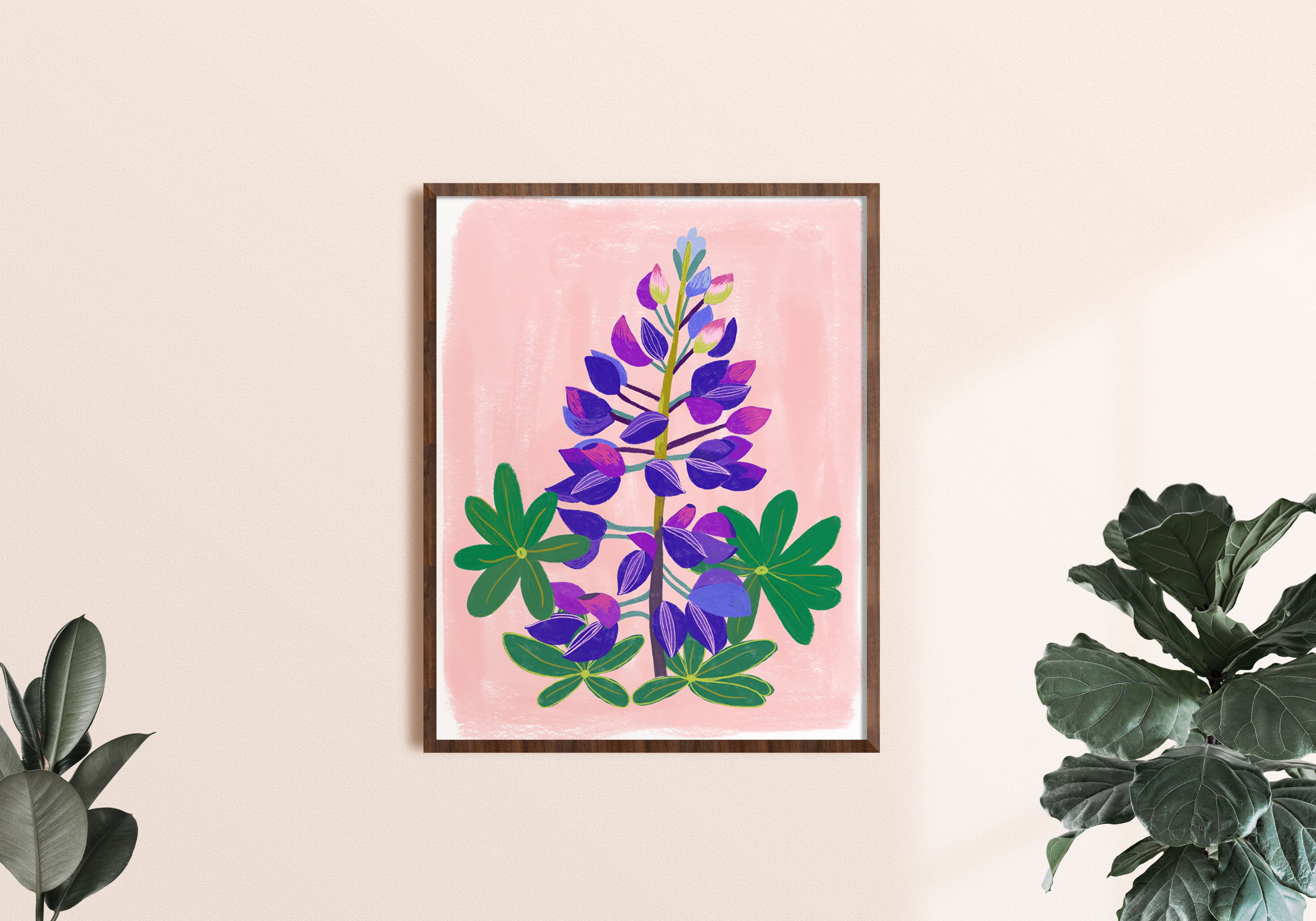 Lupine Art Print - Pacific Northwest Wildflowers