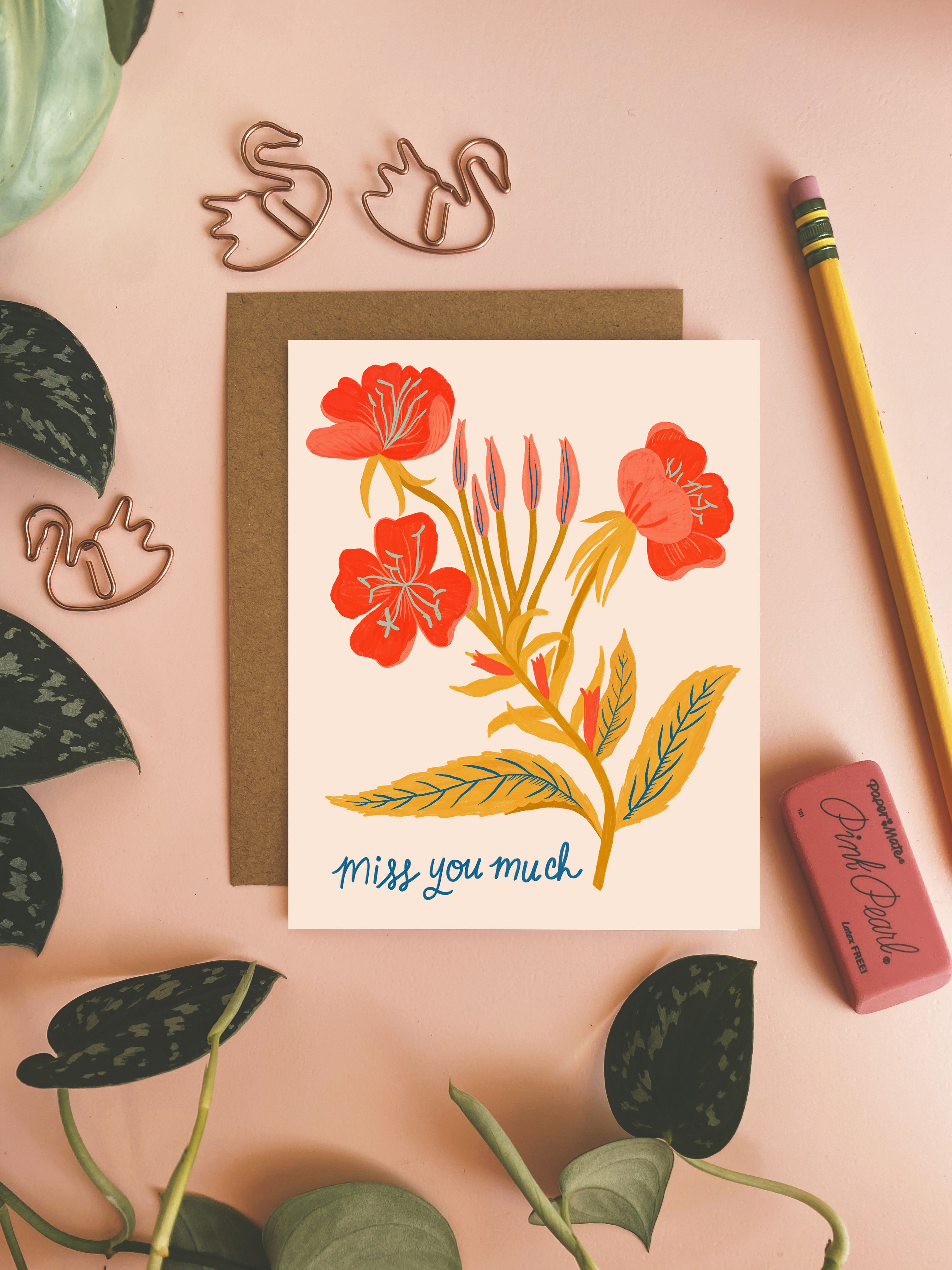 Miss You Much Greeting Card