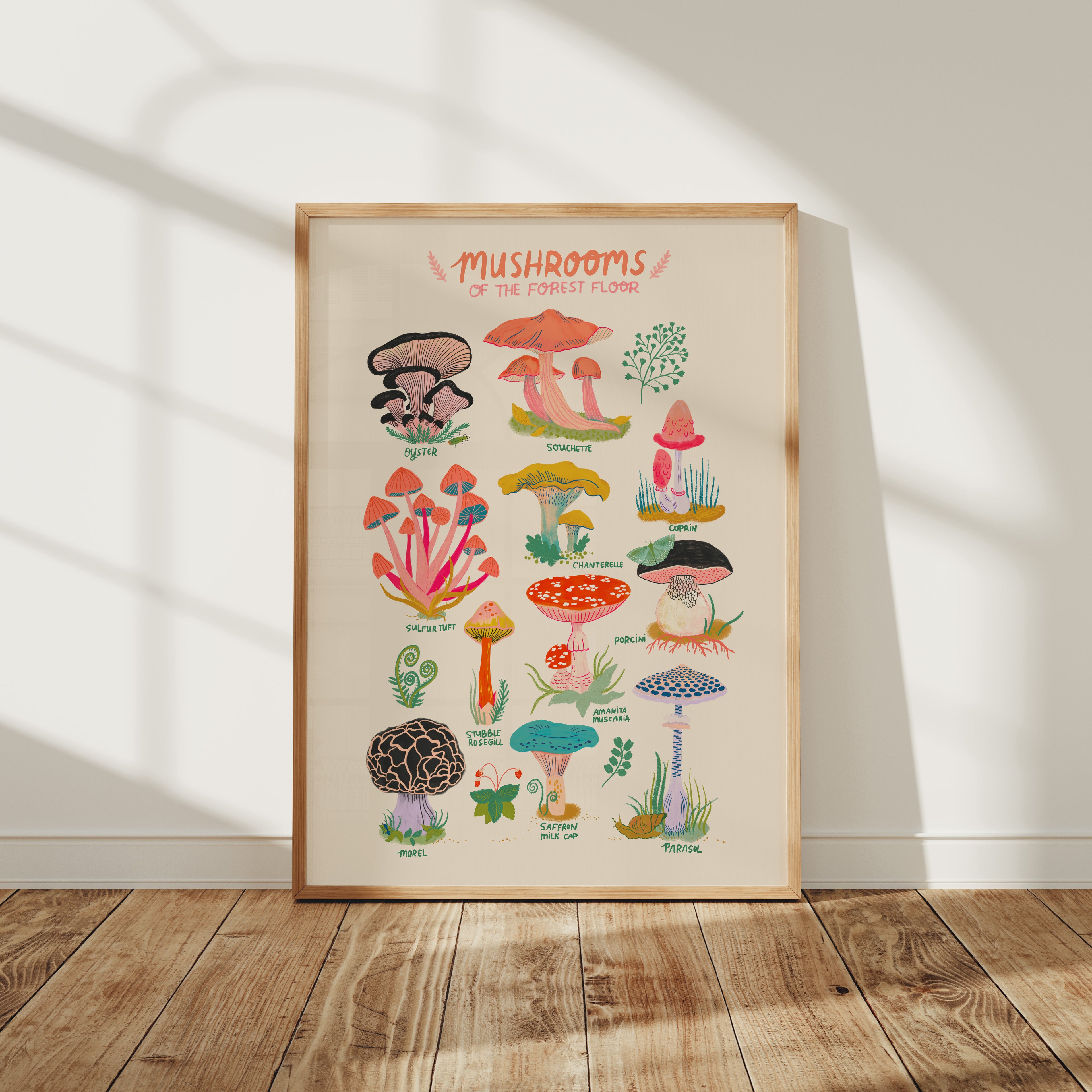 Mushrooms of the Forest Floor Art Print