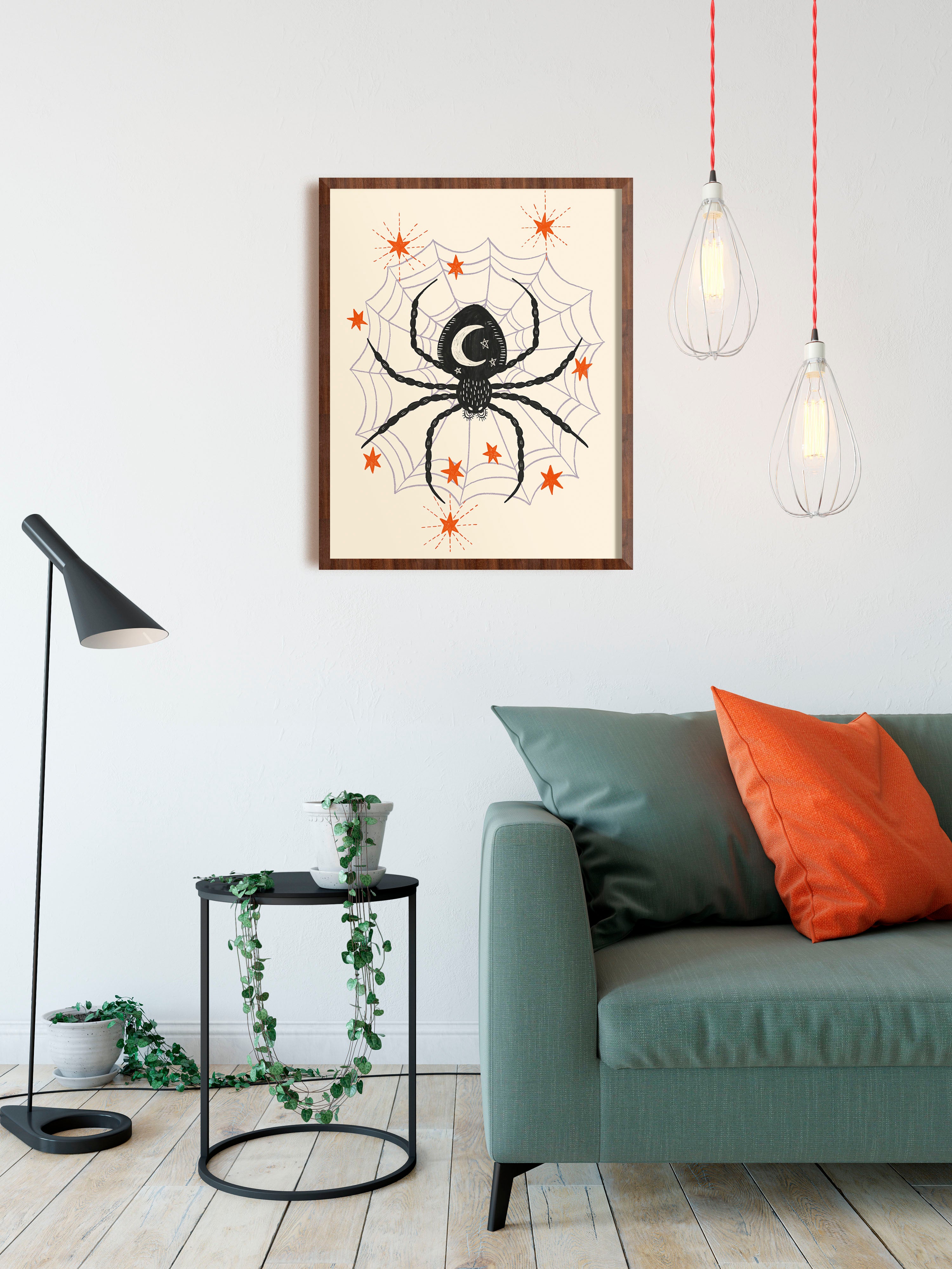Creepy Cute Spider Halloween Art Print