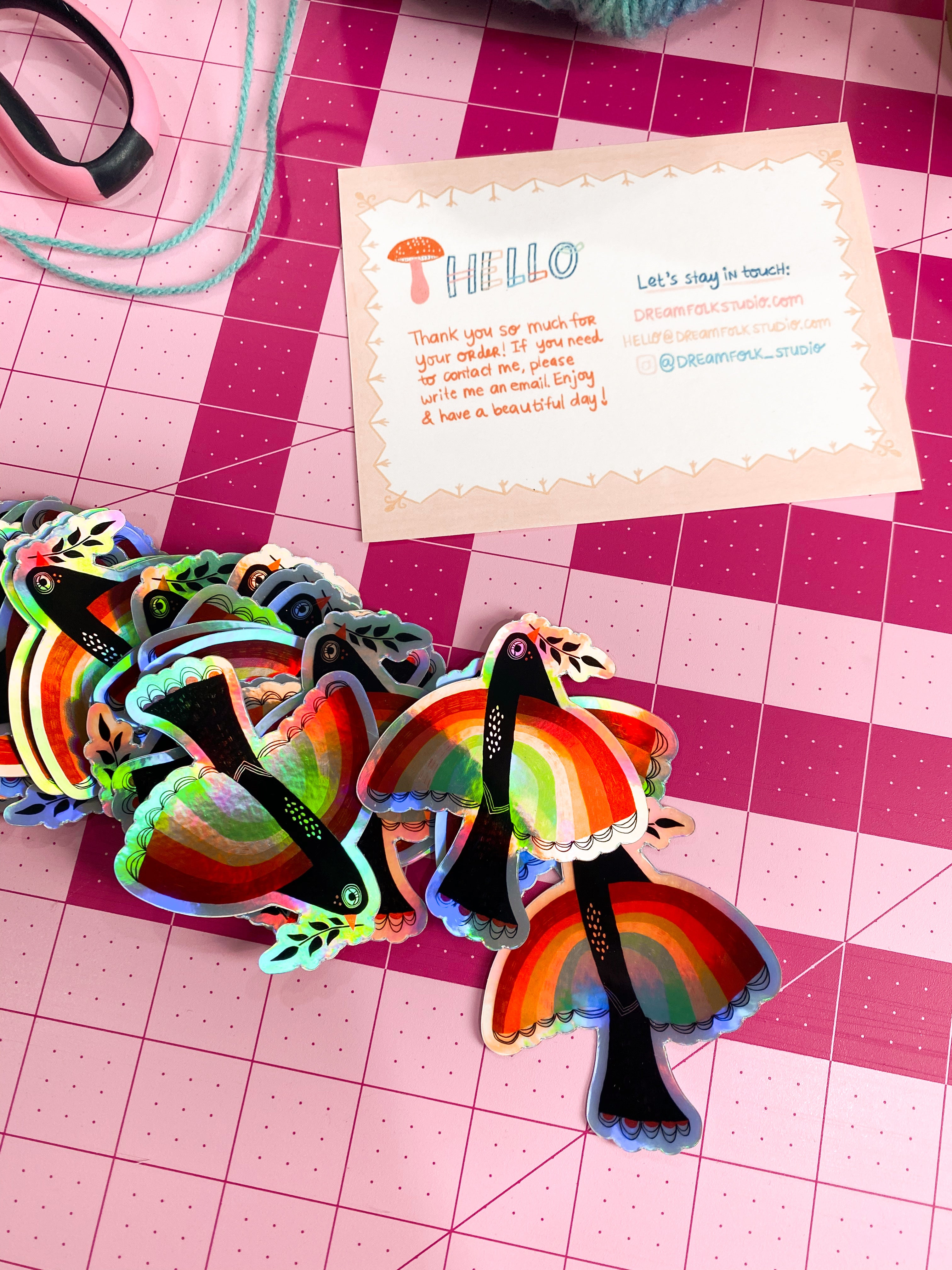 Rainbow Bird Sticker