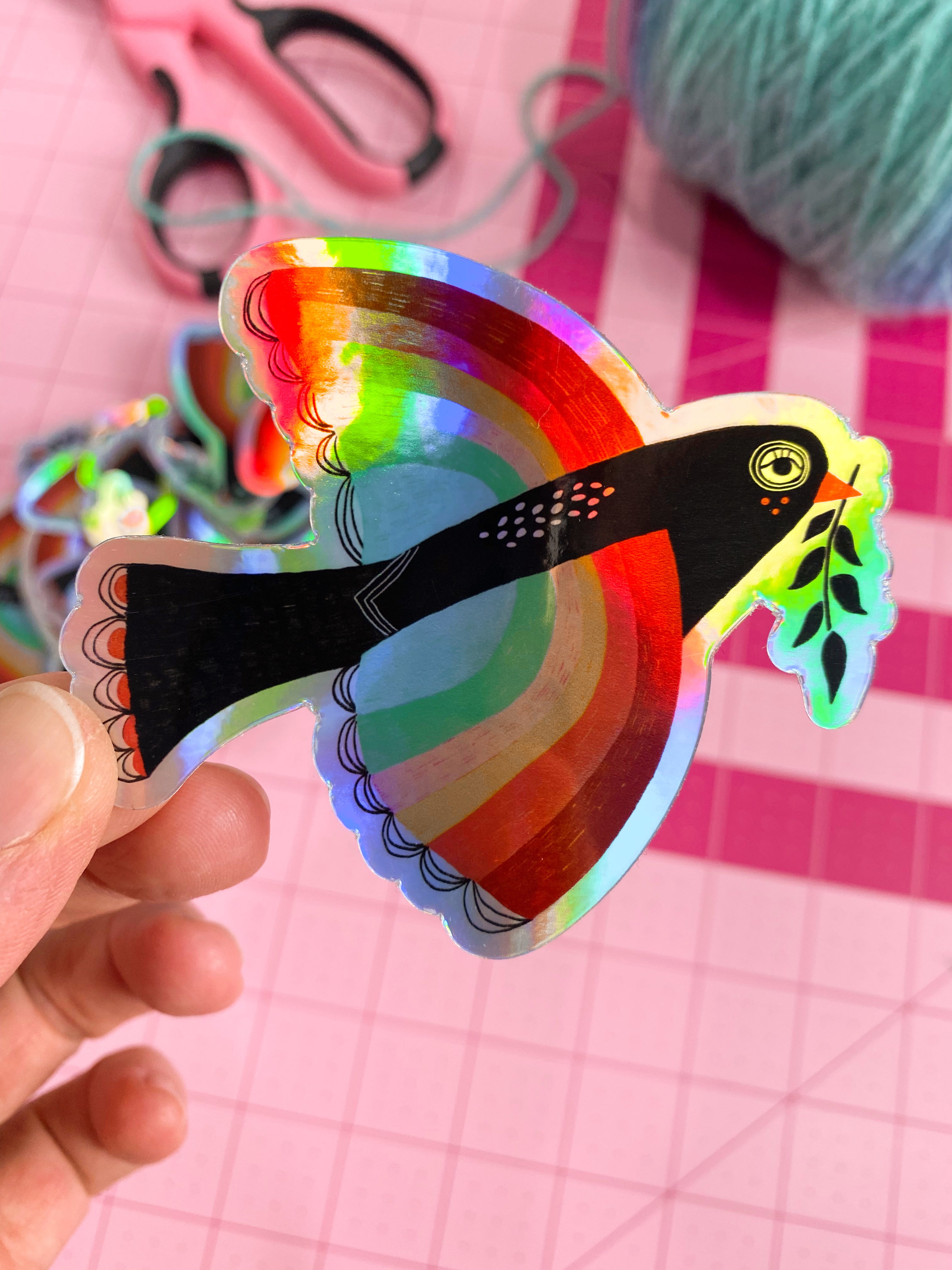 Rainbow Bird Sticker