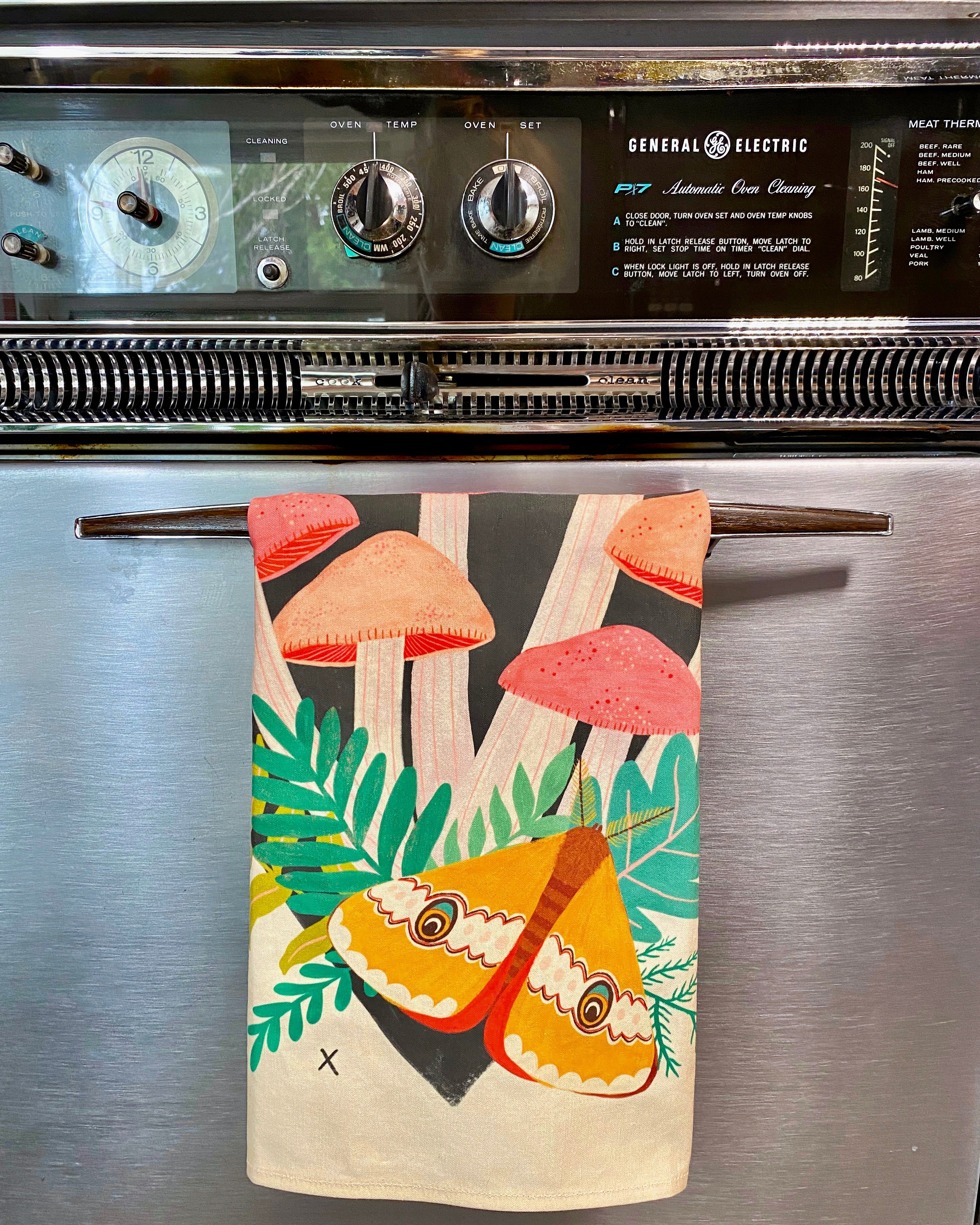 Midnight Mushrooms Tea Towel