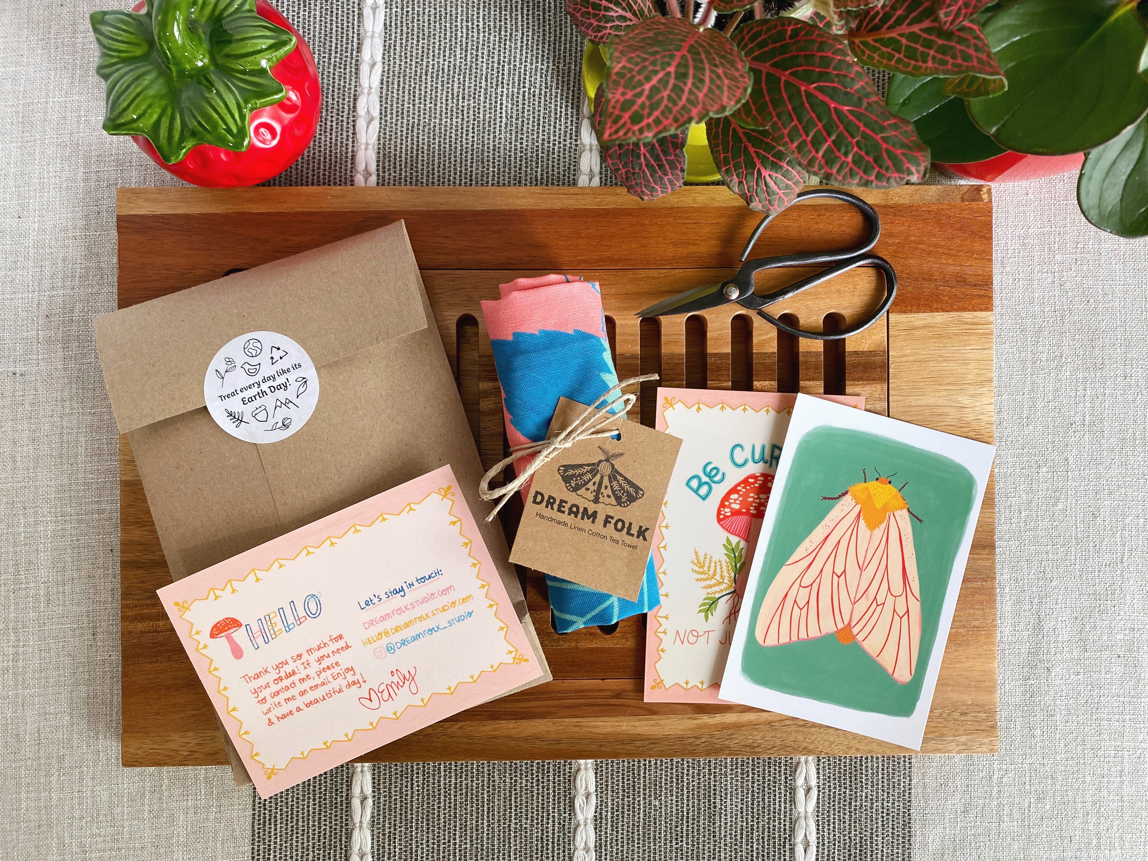 Pretty Poppies Tea Towel