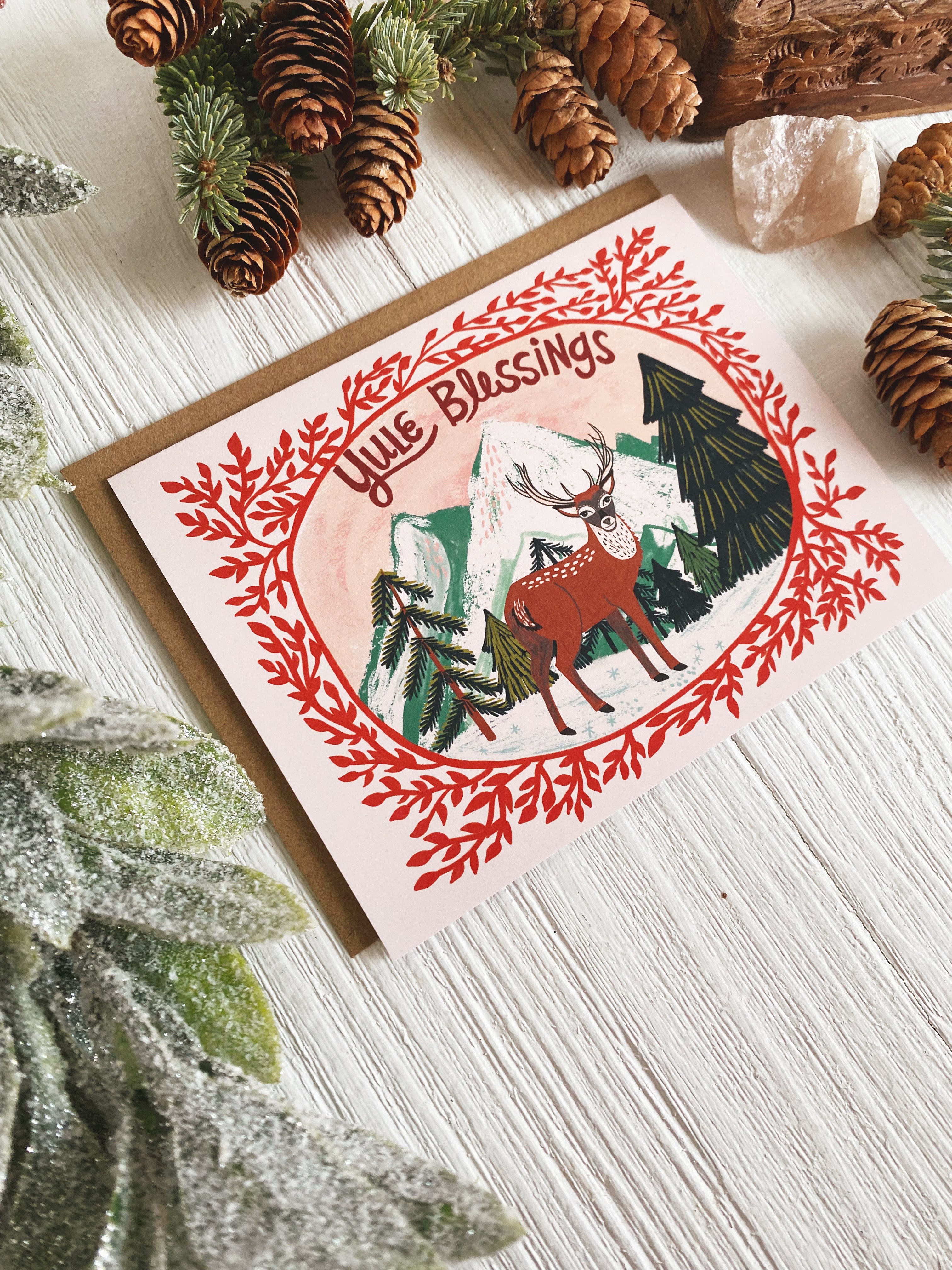 Yule Notecard Set | Yule Blessings