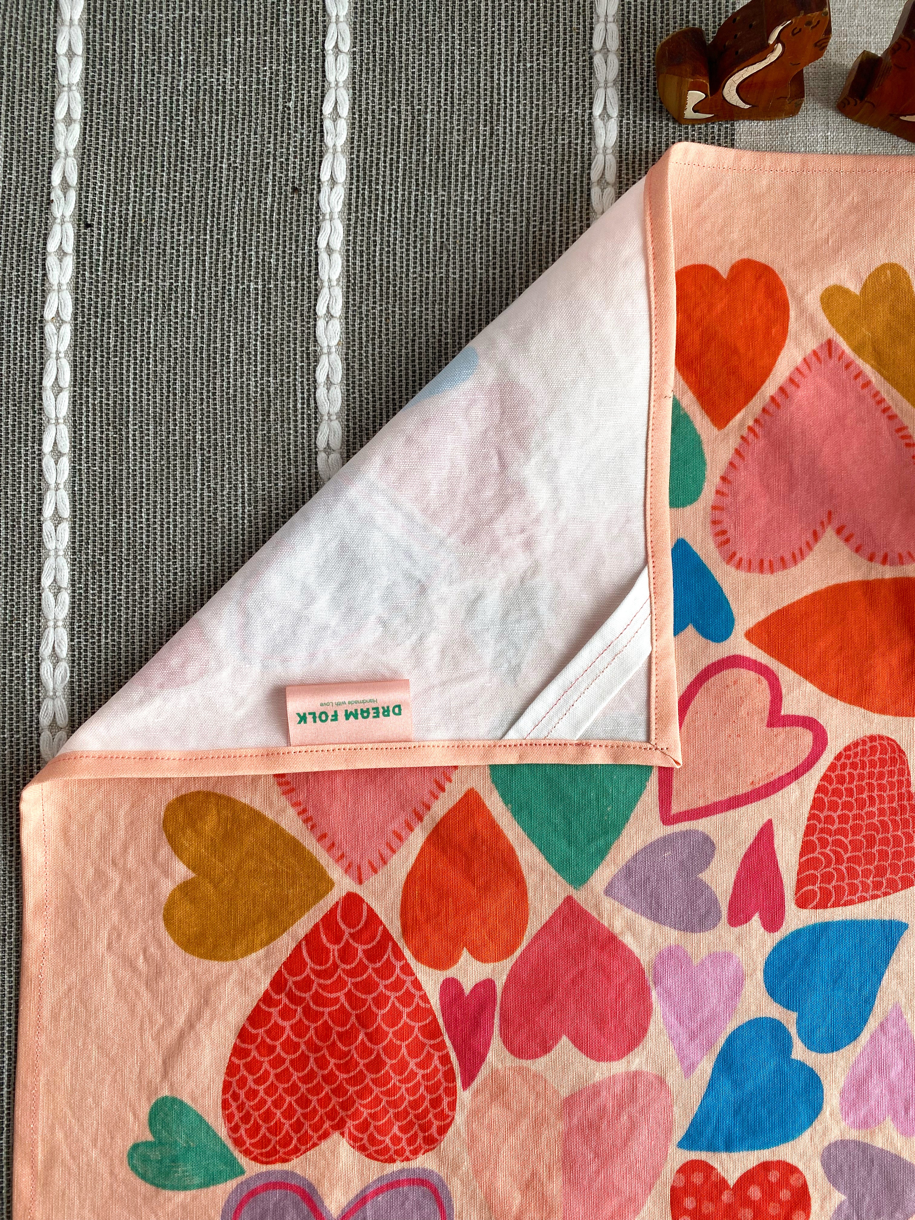 Hearts Tea Towel