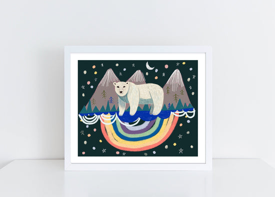 Whimsical Polar Bear - Art Print