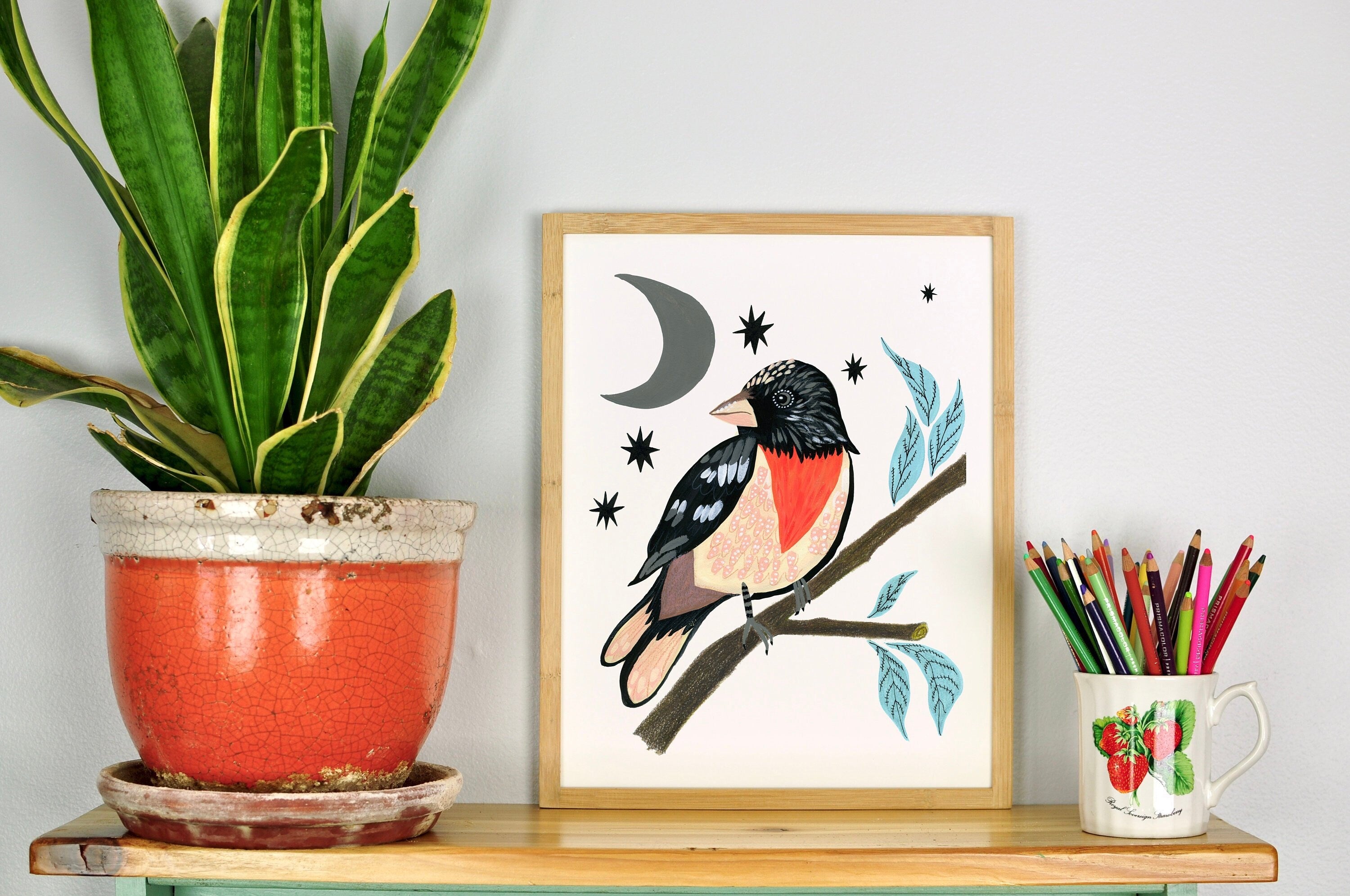 Rose Breasted Grosbeak - Art Print
