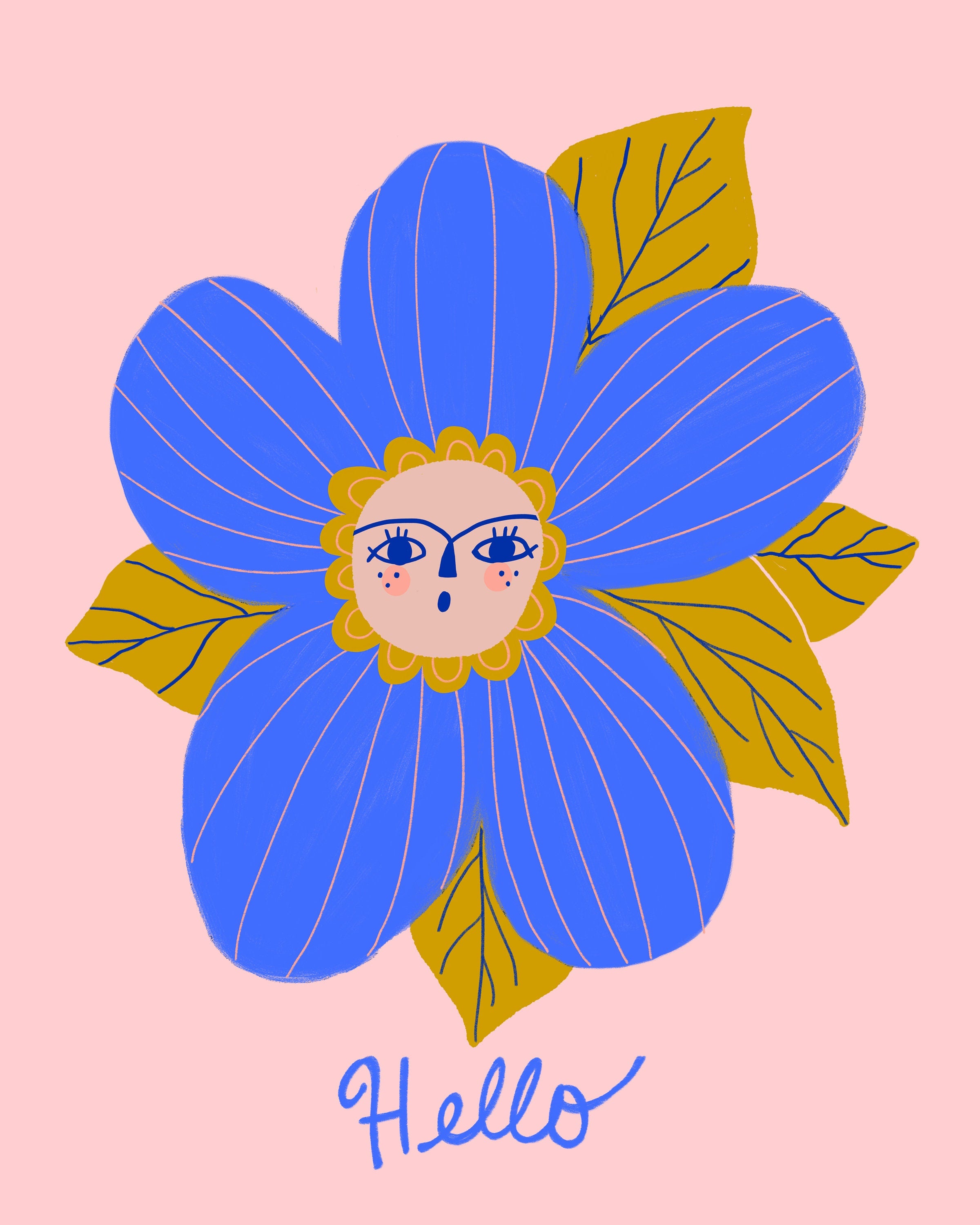 Hello Flower - Greeting Card