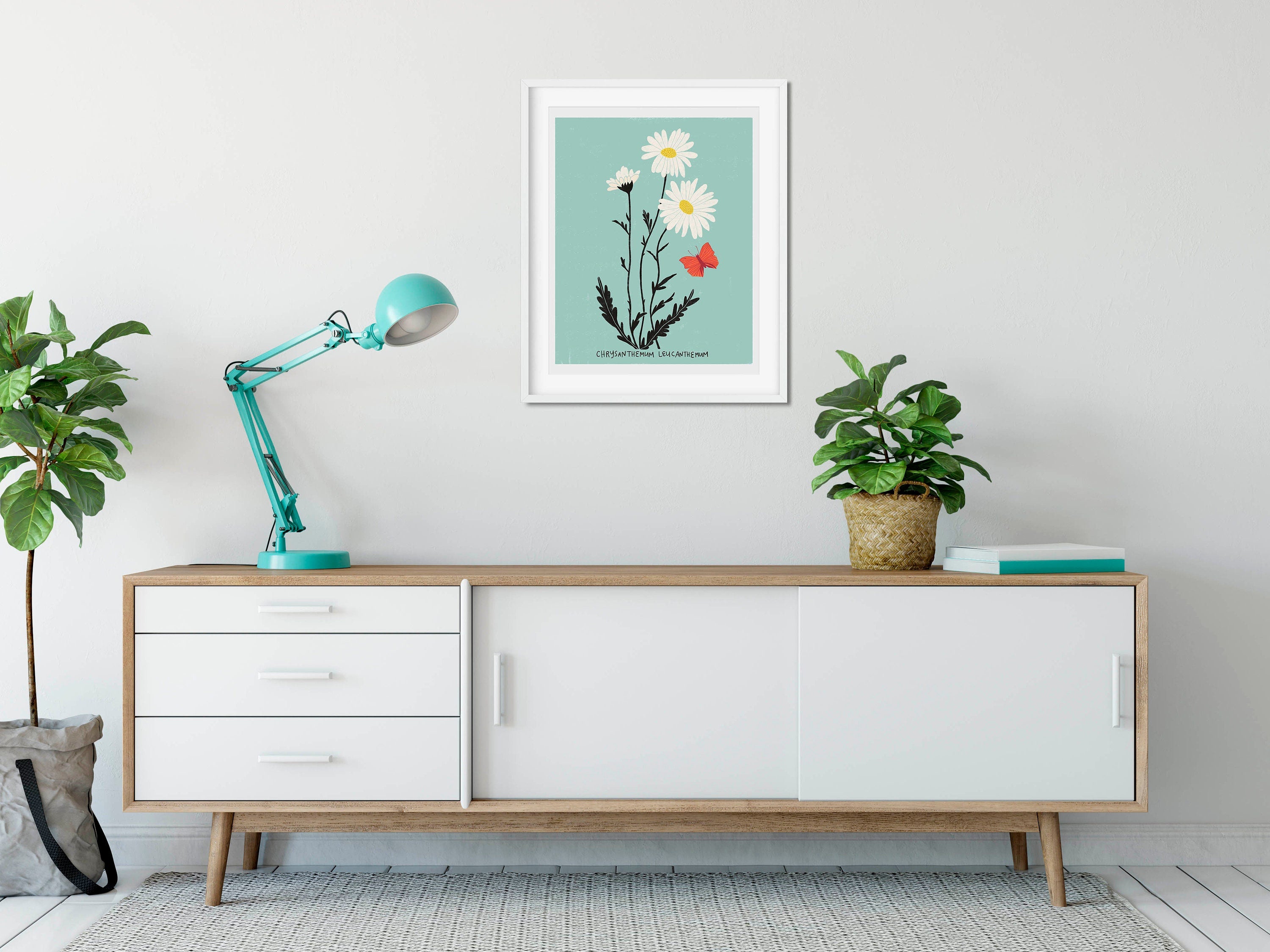 Daisies in Blue - Art Print