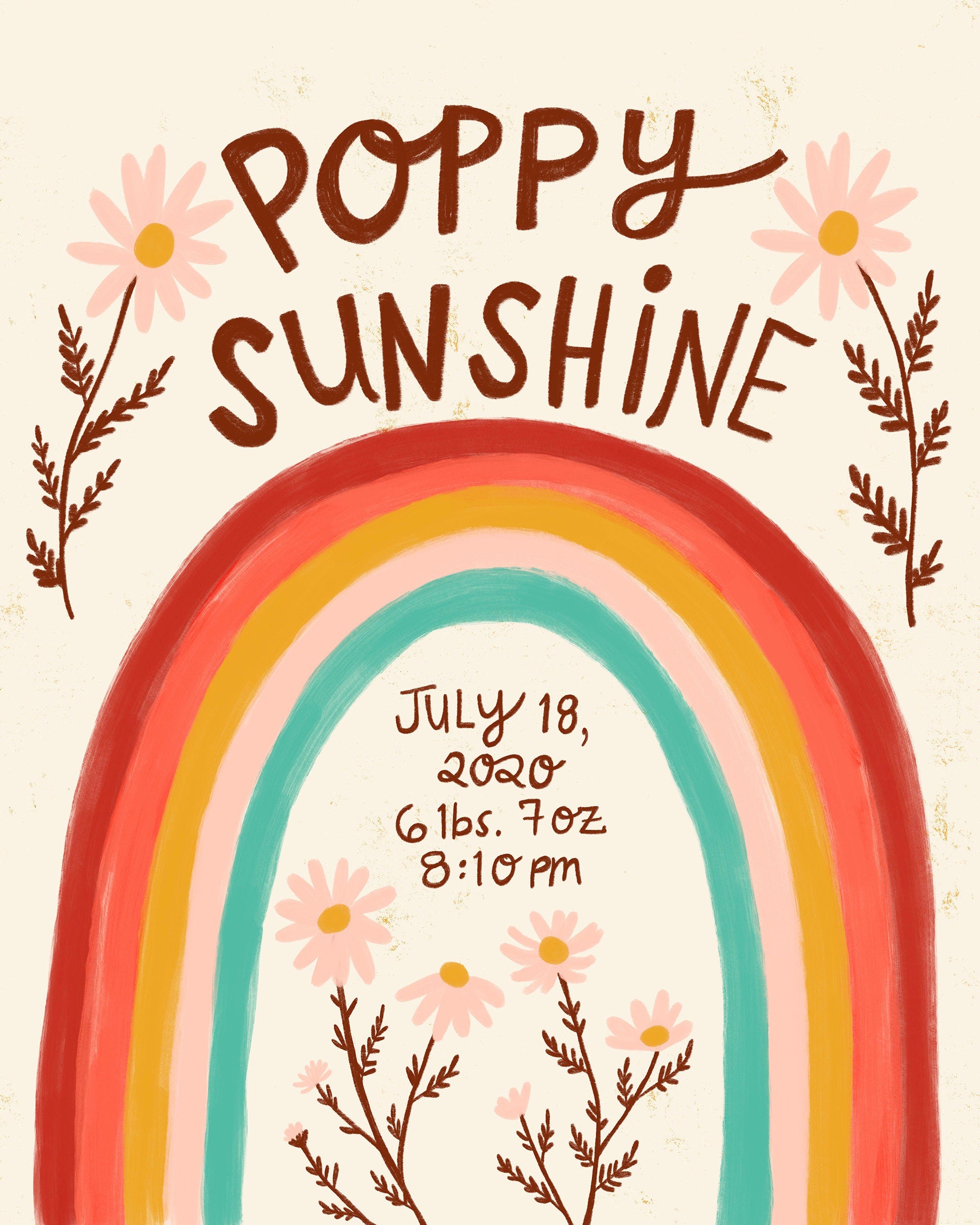 Rainbow Name Art Print